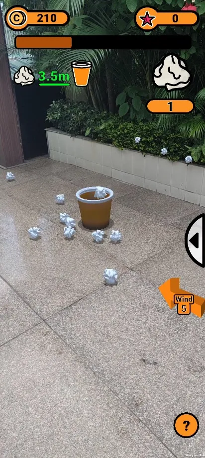 AR Paper Toss | Indus Appstore | Screenshot