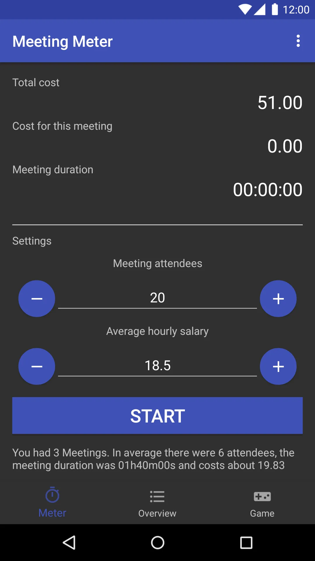 Meeting Meter | Indus Appstore | Screenshot