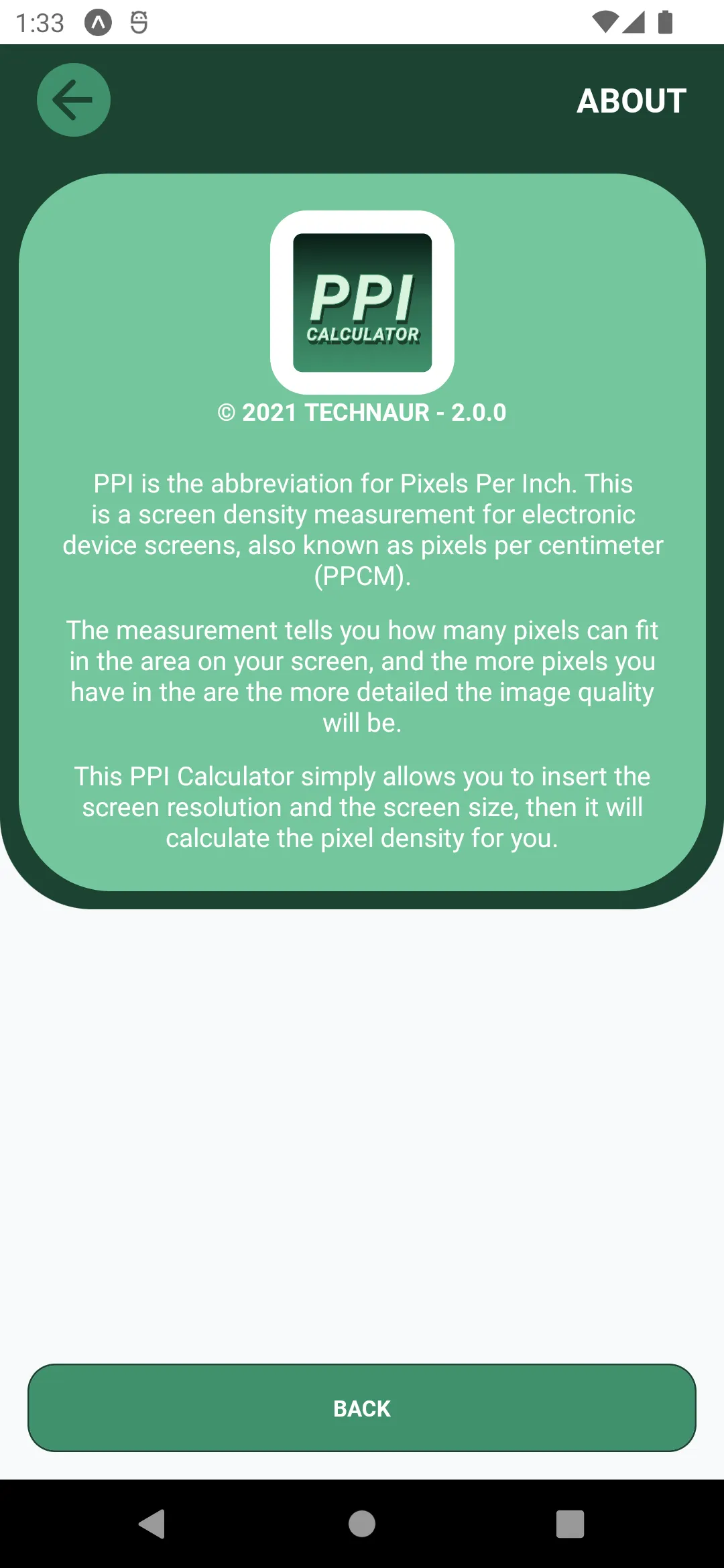 PPI Calculator | Indus Appstore | Screenshot