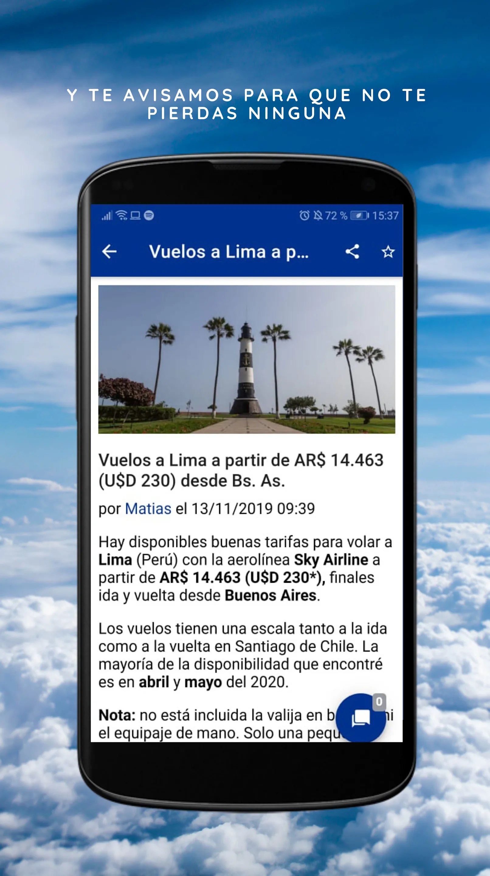 Promociones - Promos Aéreas | Indus Appstore | Screenshot