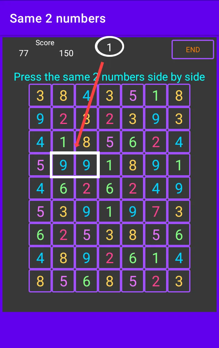 Press same 2 numbers | Indus Appstore | Screenshot