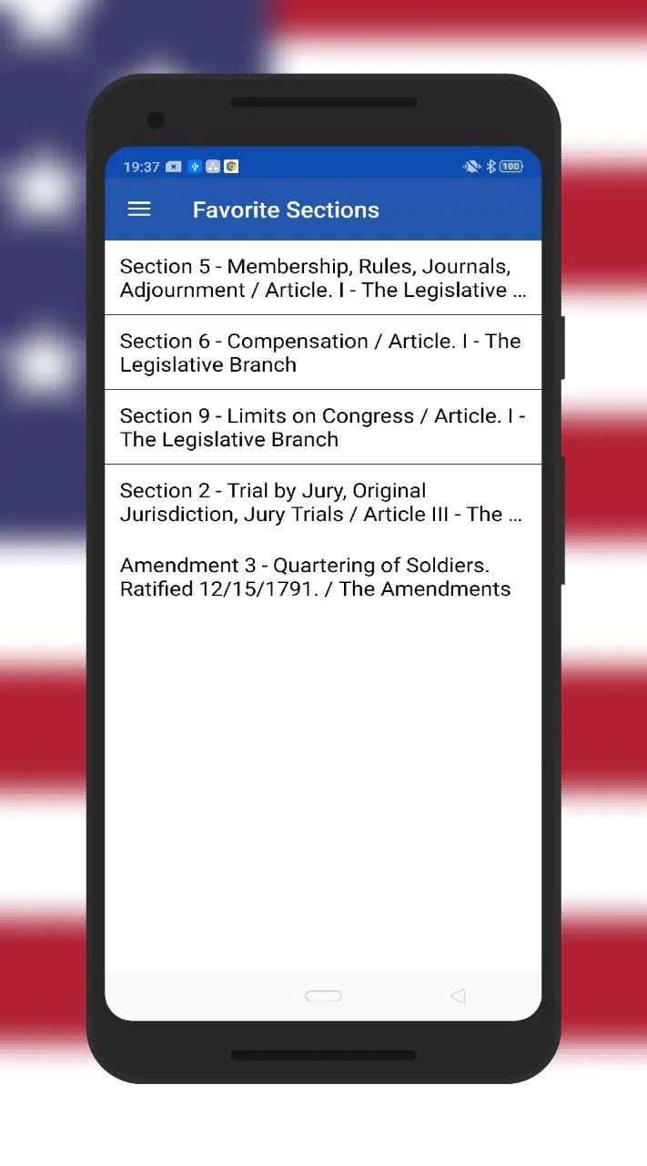 USA Constitution - Text Guide | Indus Appstore | Screenshot