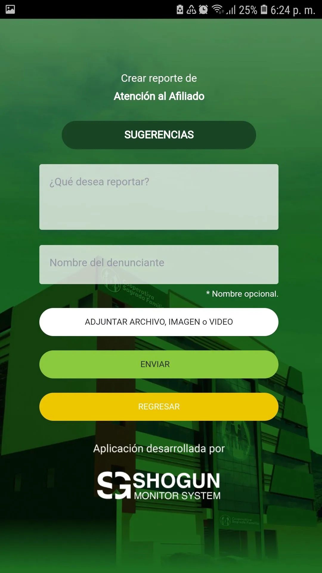 COOP SAGRADA FAMILIA–RECLAMOS | Indus Appstore | Screenshot