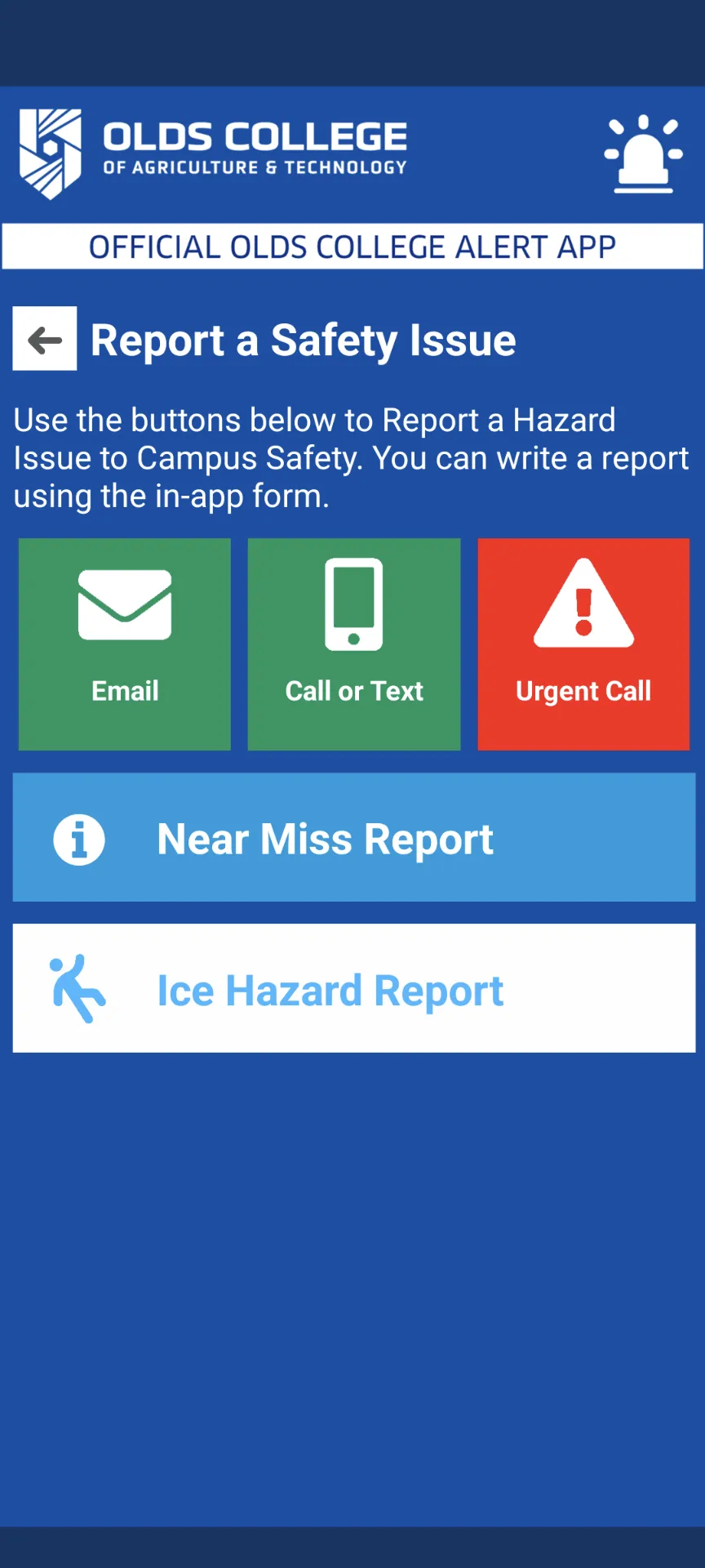 Olds College Alert | Indus Appstore | Screenshot