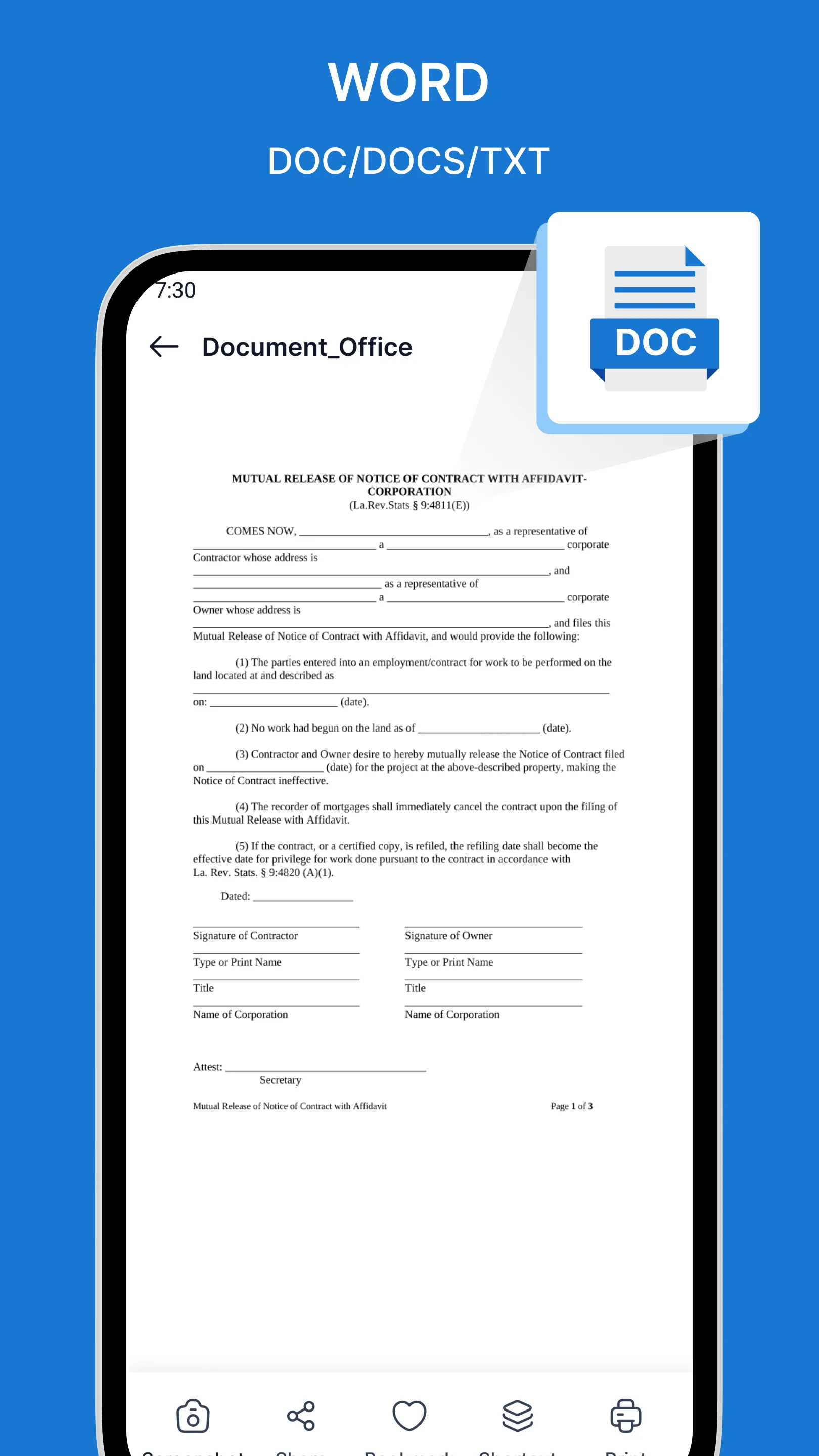 Document Reader: PDF, XLS, Doc | Indus Appstore | Screenshot