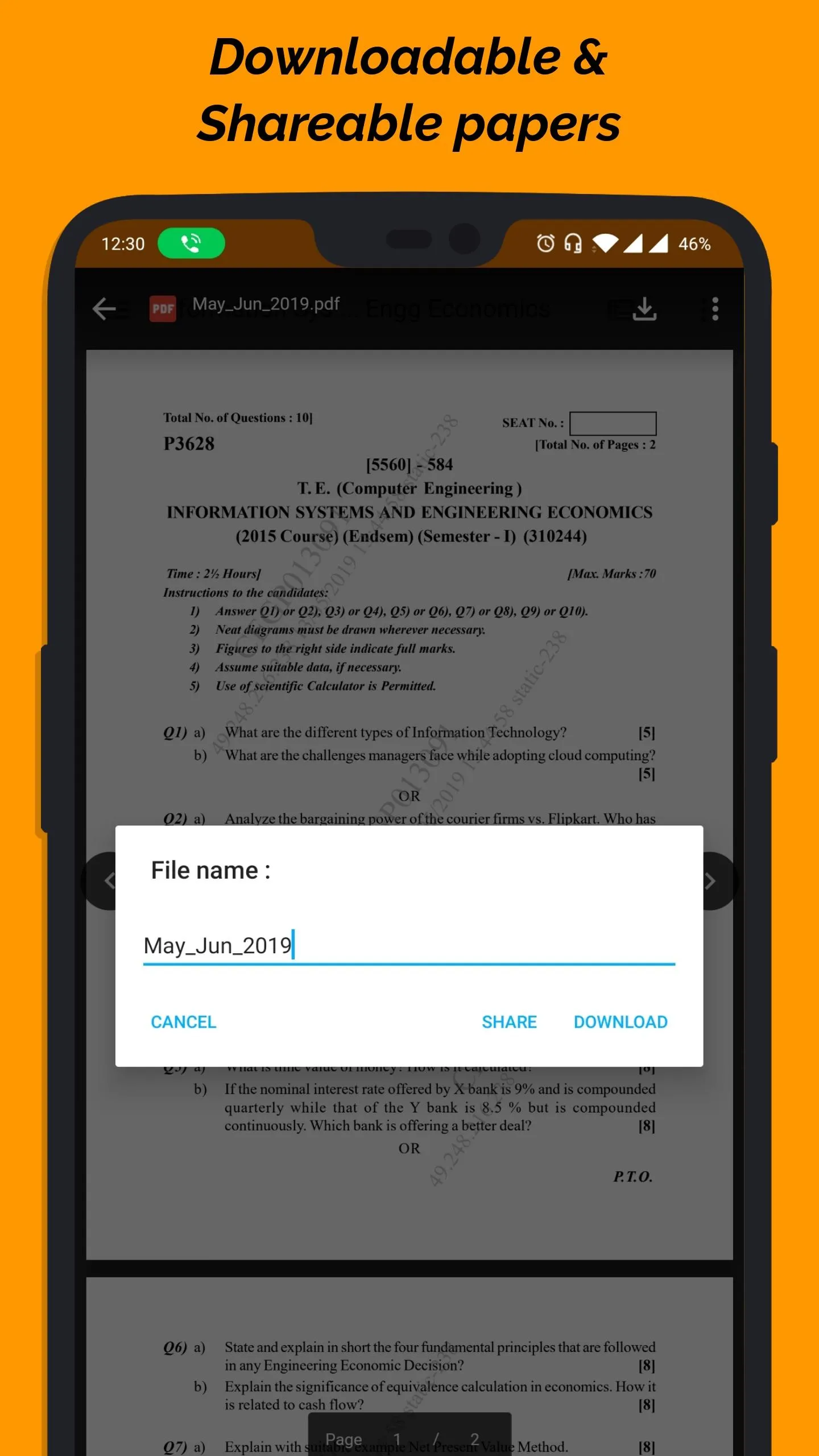 SPPU Engineering Question Pape | Indus Appstore | Screenshot