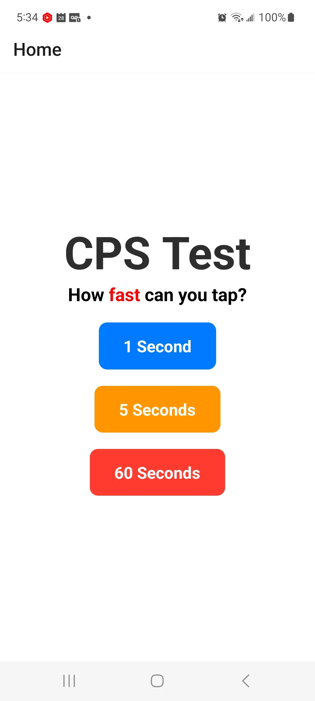 CPS Click Speed Test PRO | Indus Appstore | Screenshot