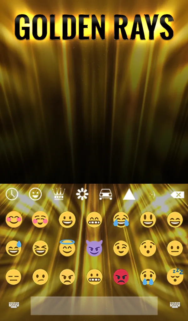 Golden Rays Animated Keyboard | Indus Appstore | Screenshot