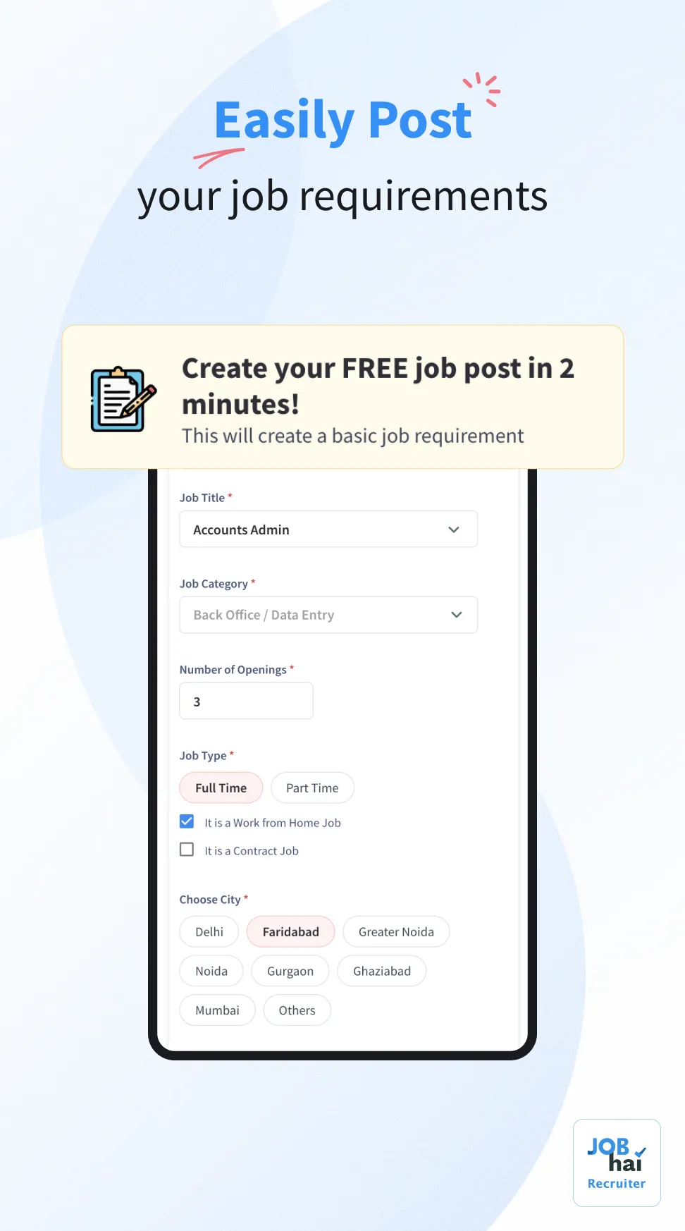 Post Jobs - Recruiter, Hiring | Indus Appstore | Screenshot