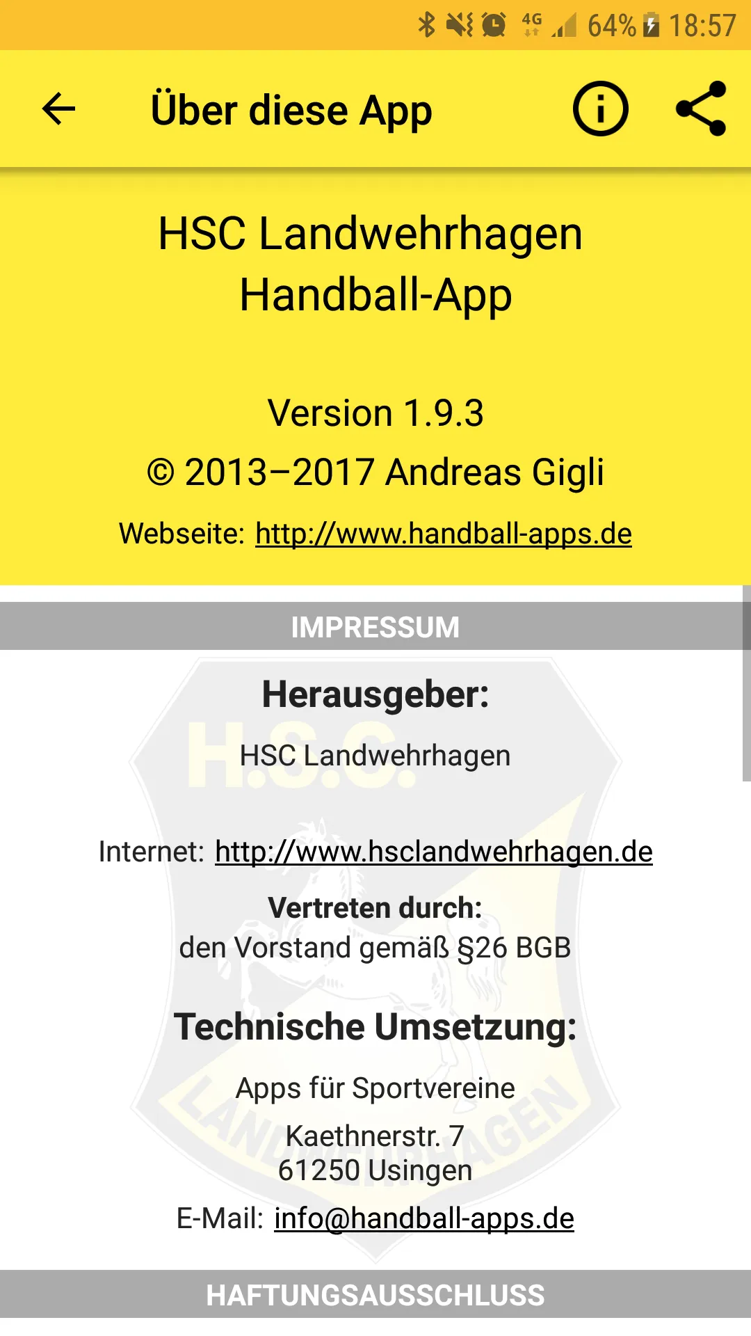 HSC Landwehrhagen | Indus Appstore | Screenshot