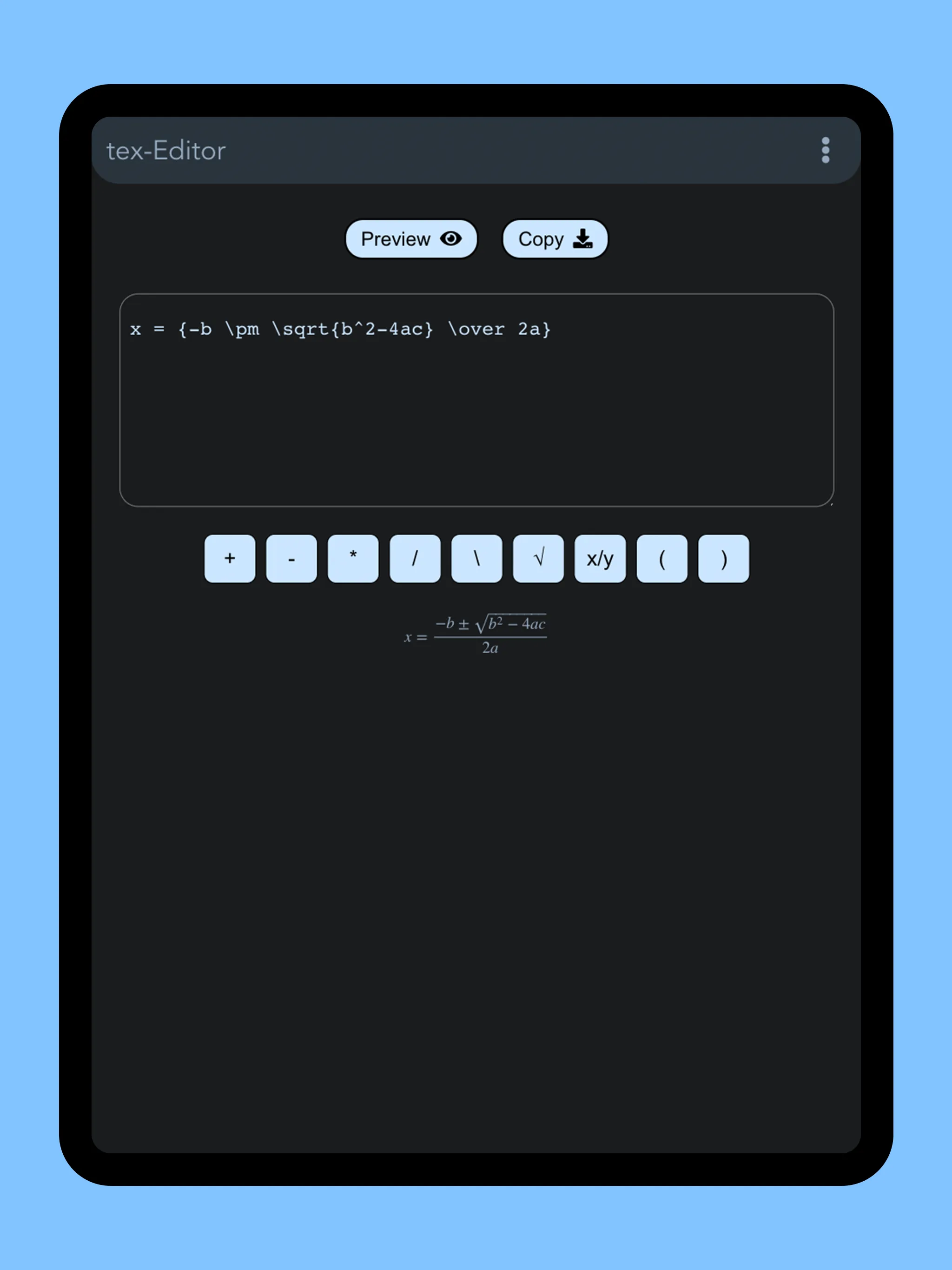 LaTeX Formula Editor | Indus Appstore | Screenshot