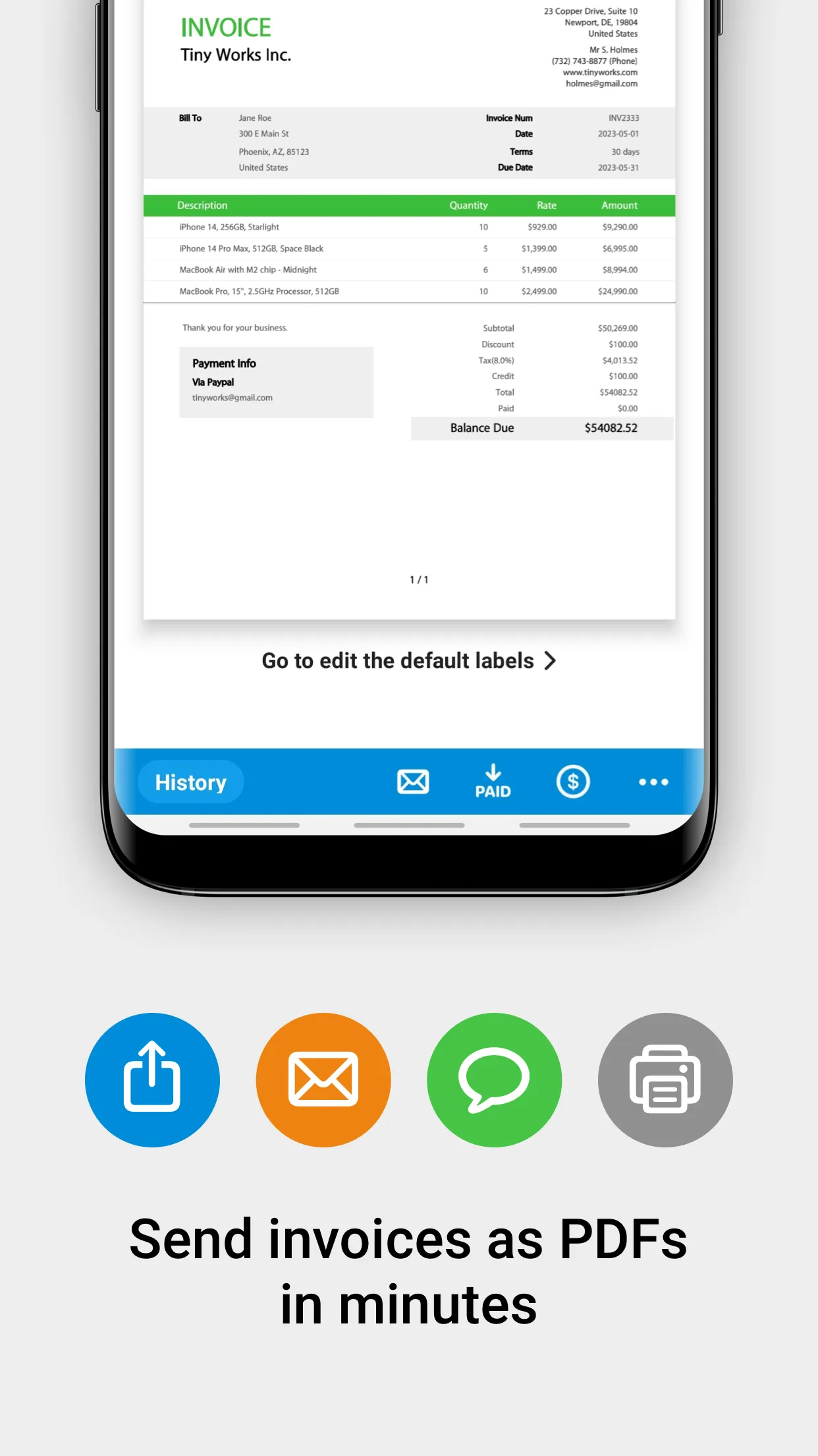 Invoice Maker - Tiny Invoice | Indus Appstore | Screenshot