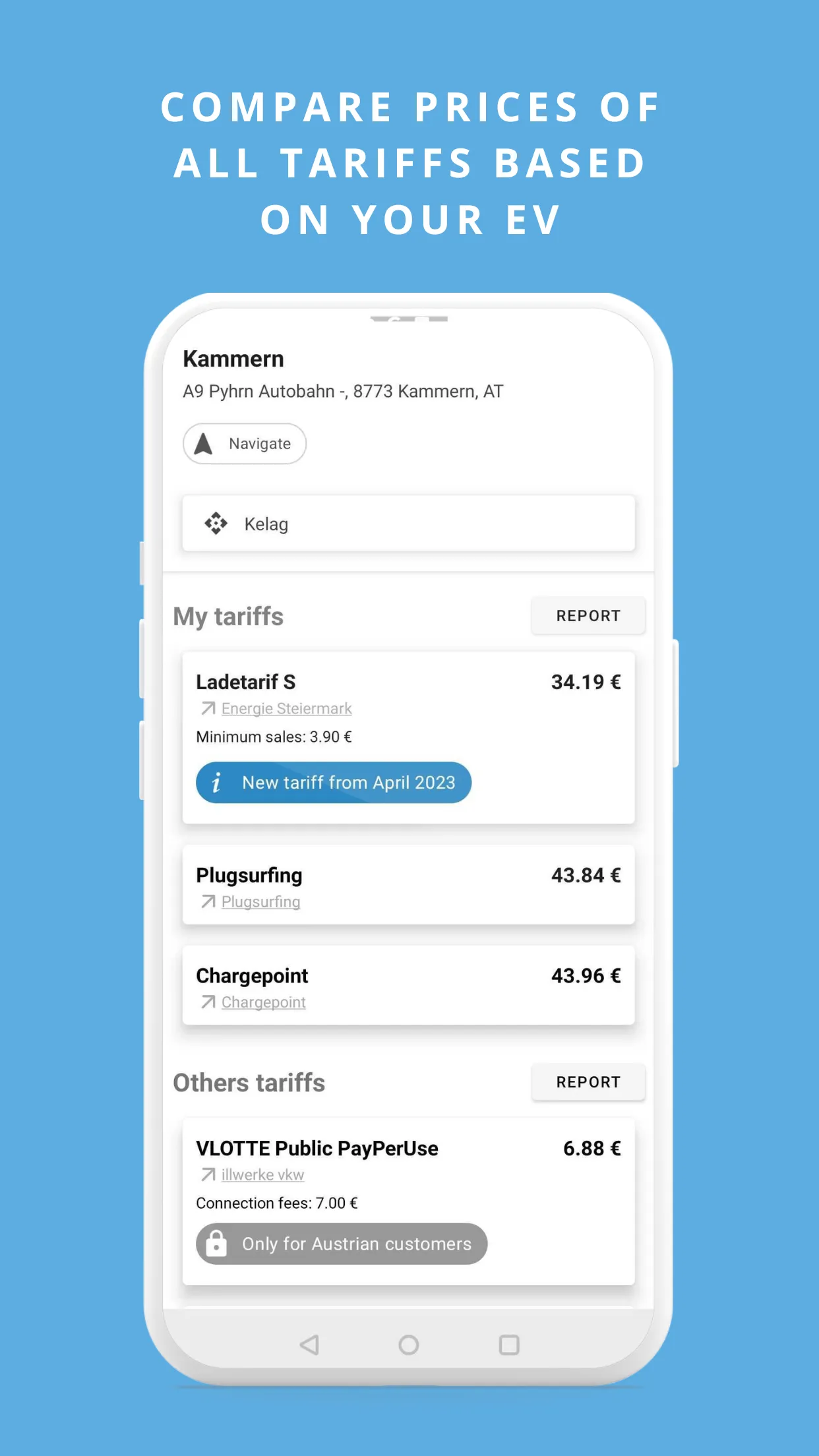 Chargeprice: EV map & prices | Indus Appstore | Screenshot