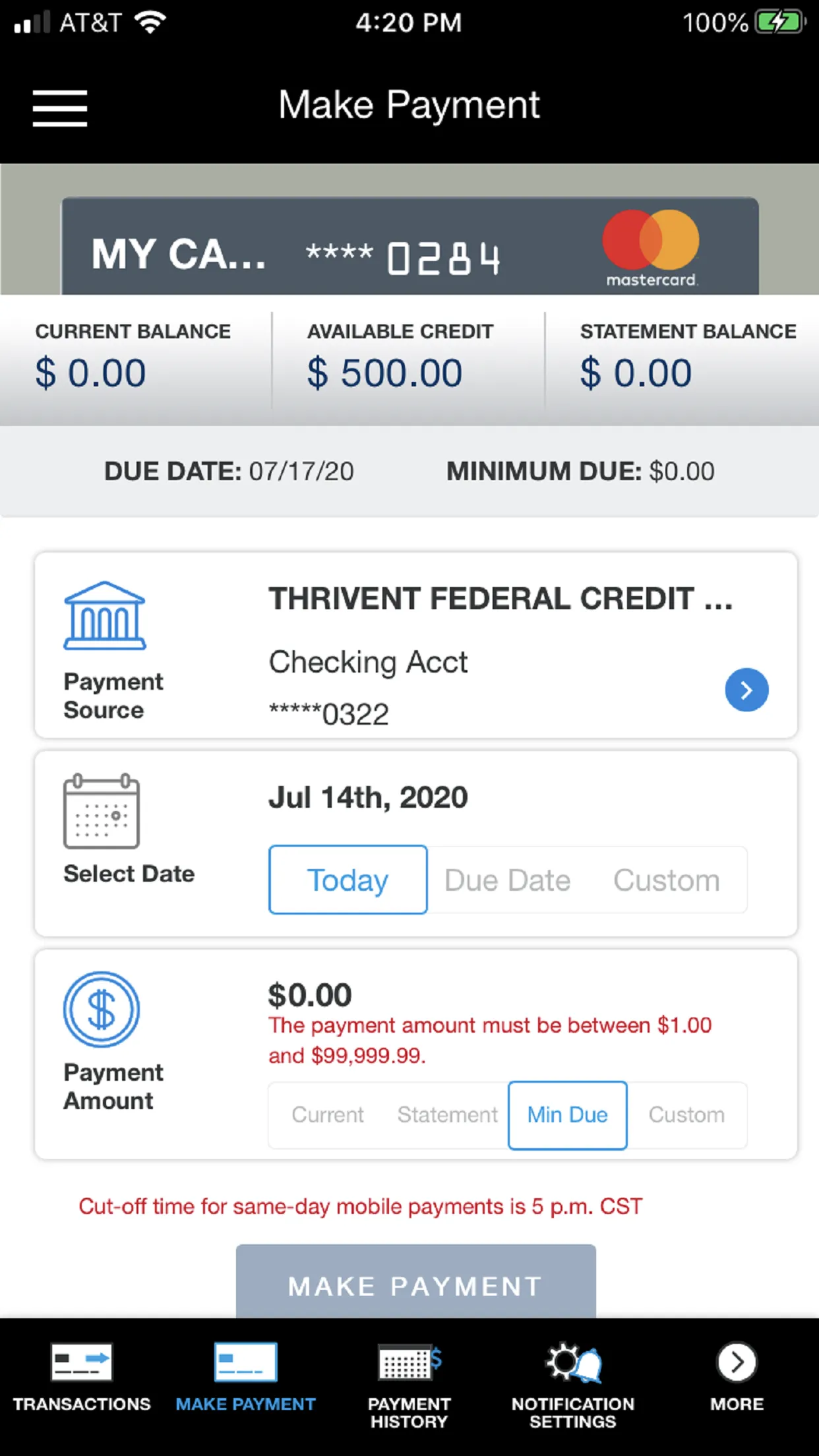 ThriventCU Credit Card | Indus Appstore | Screenshot