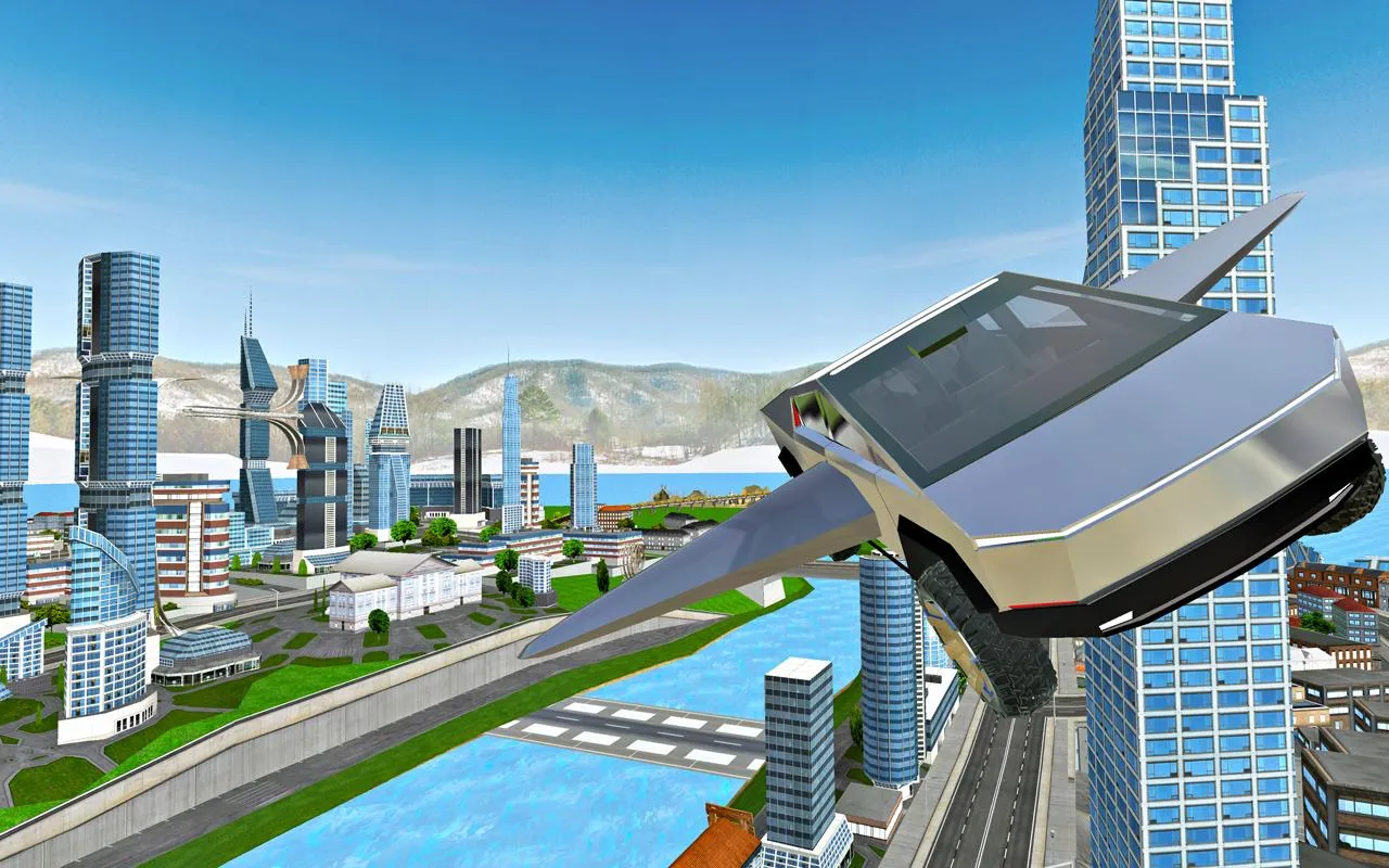 Modern Flying Car Driving Sim | Indus Appstore | Screenshot