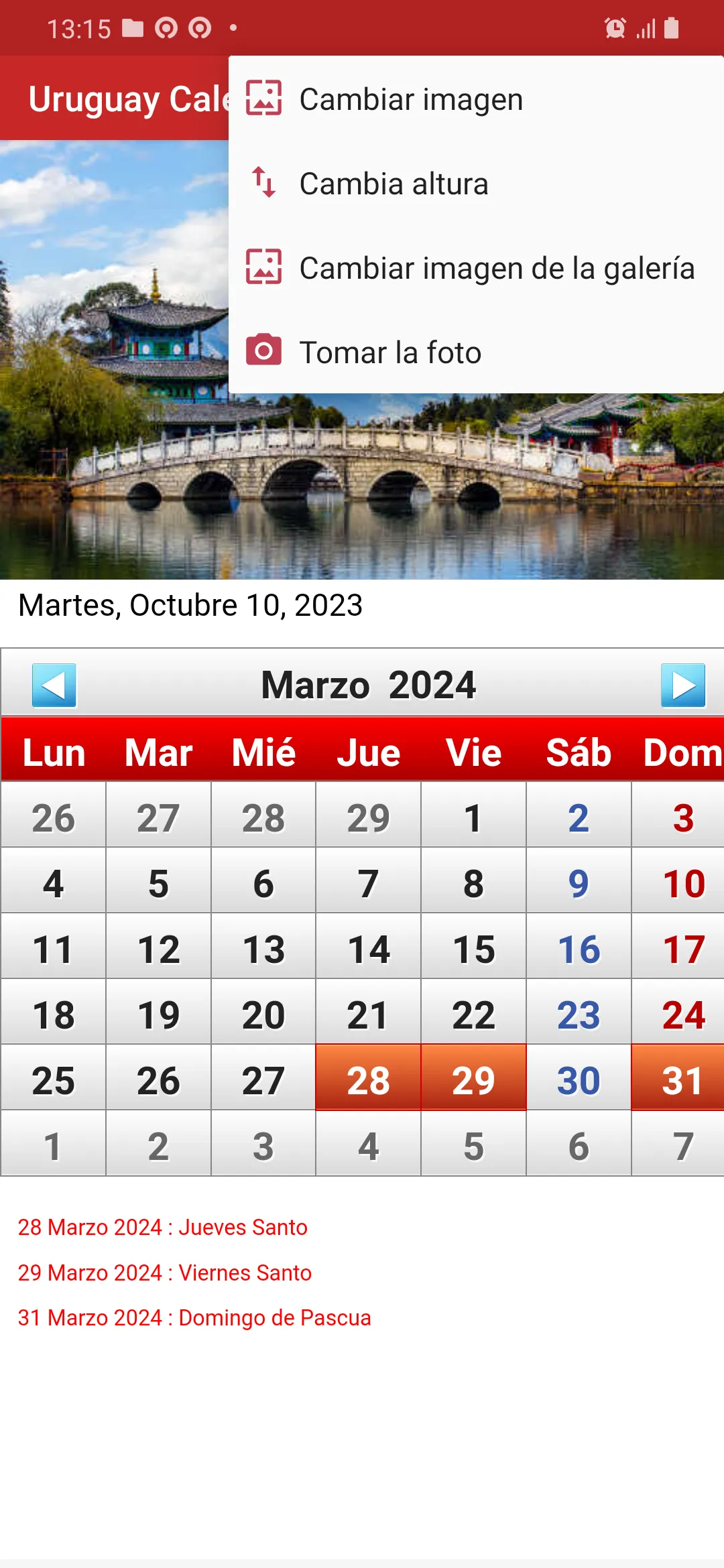 Uruguay Calendario 2024 | Indus Appstore | Screenshot