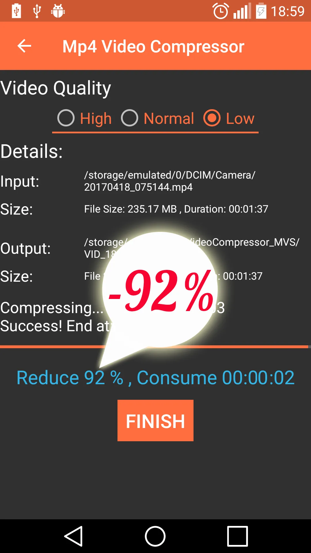 MP4 Video Compressor | Indus Appstore | Screenshot