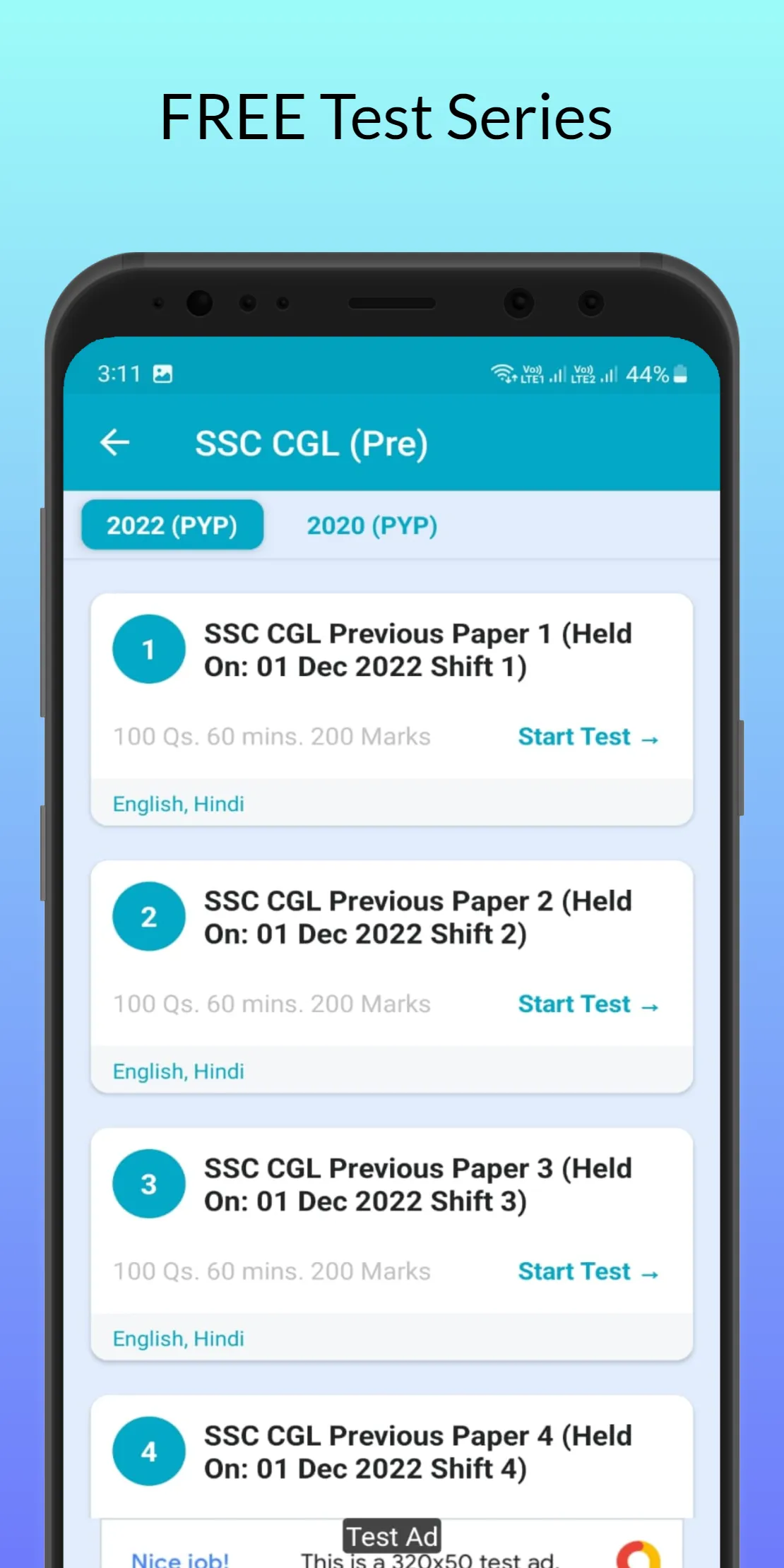 SSC CGL Mock Test Series 2024 | Indus Appstore | Screenshot