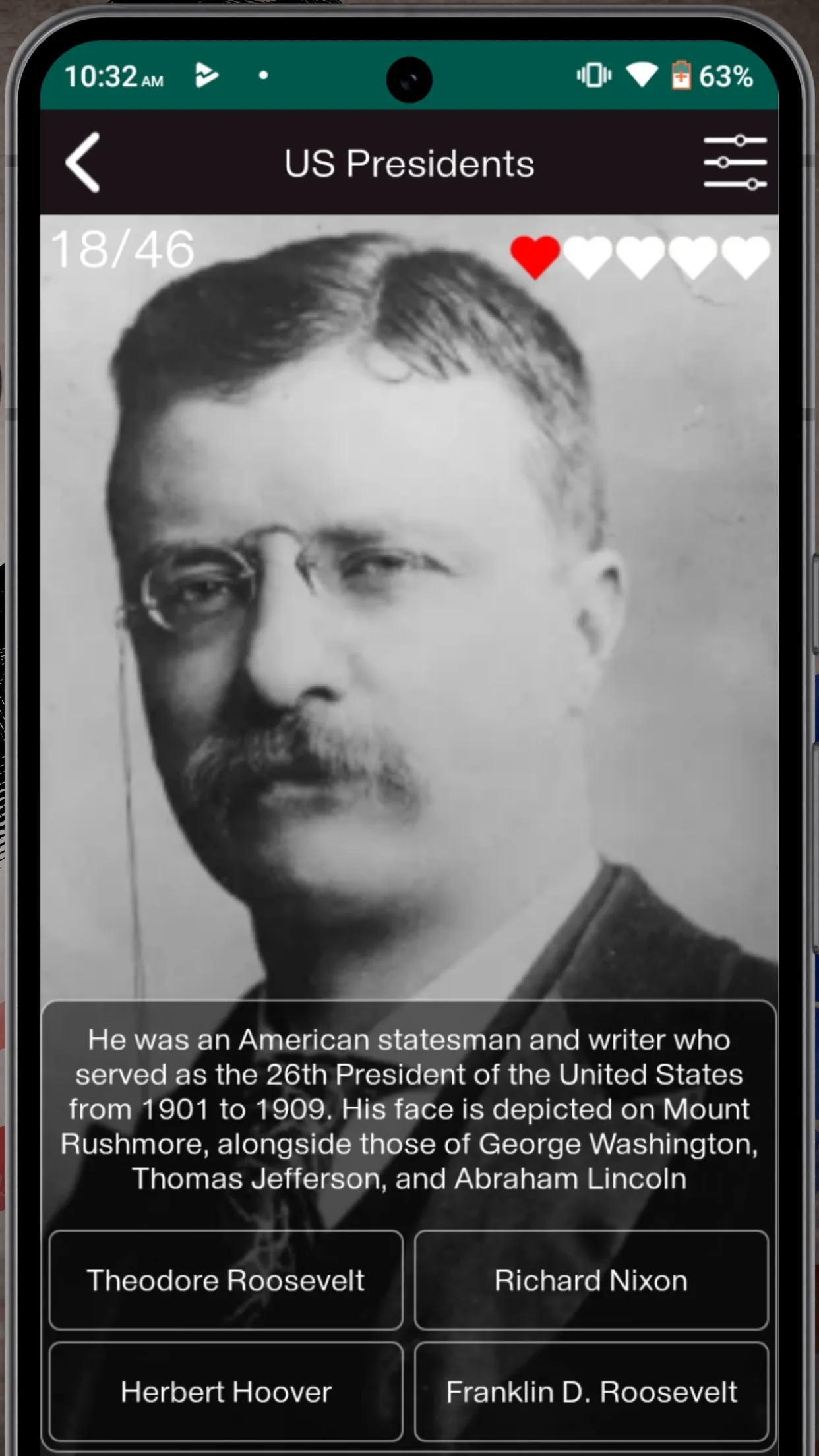 Mr president! History trivia | Indus Appstore | Screenshot