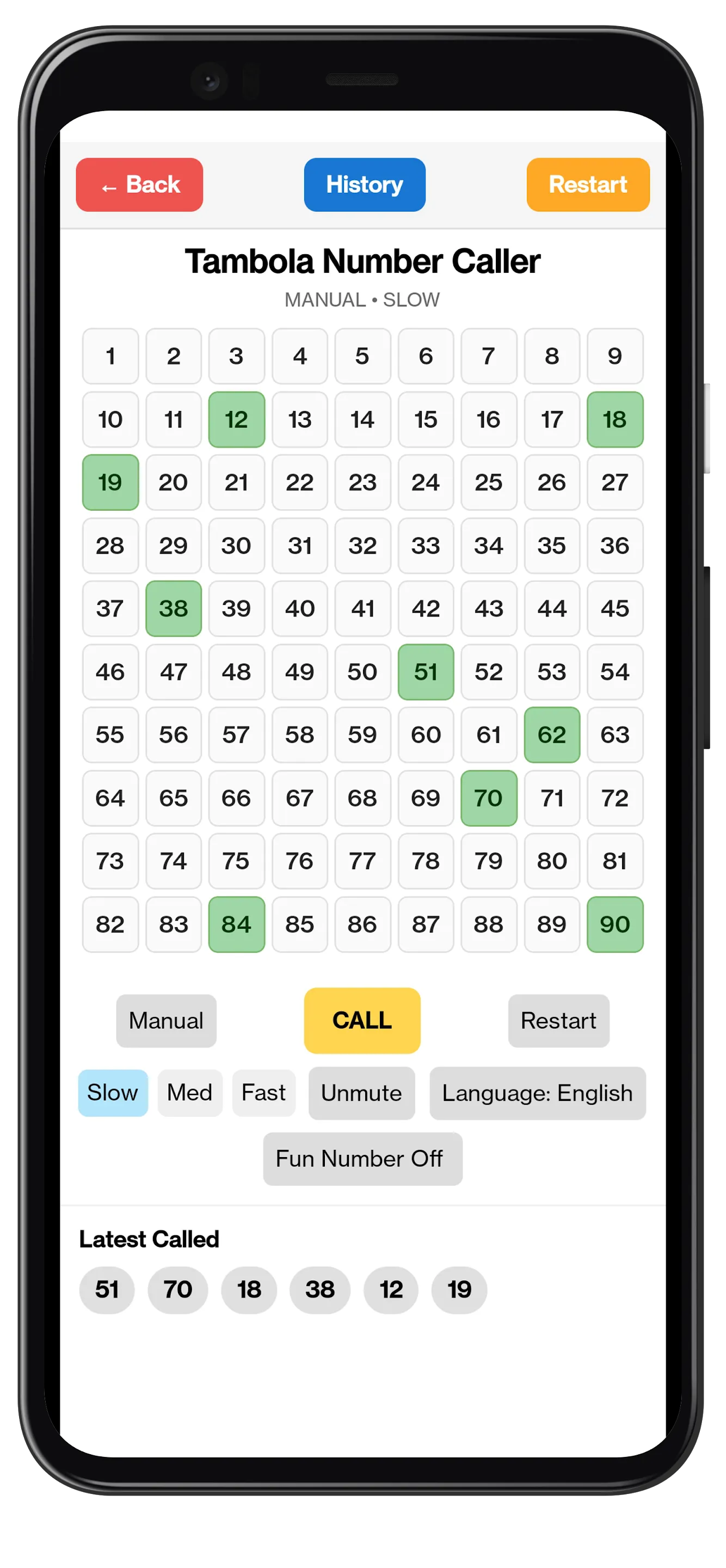 Tambola Number Caller (Housie) | Indus Appstore | Screenshot