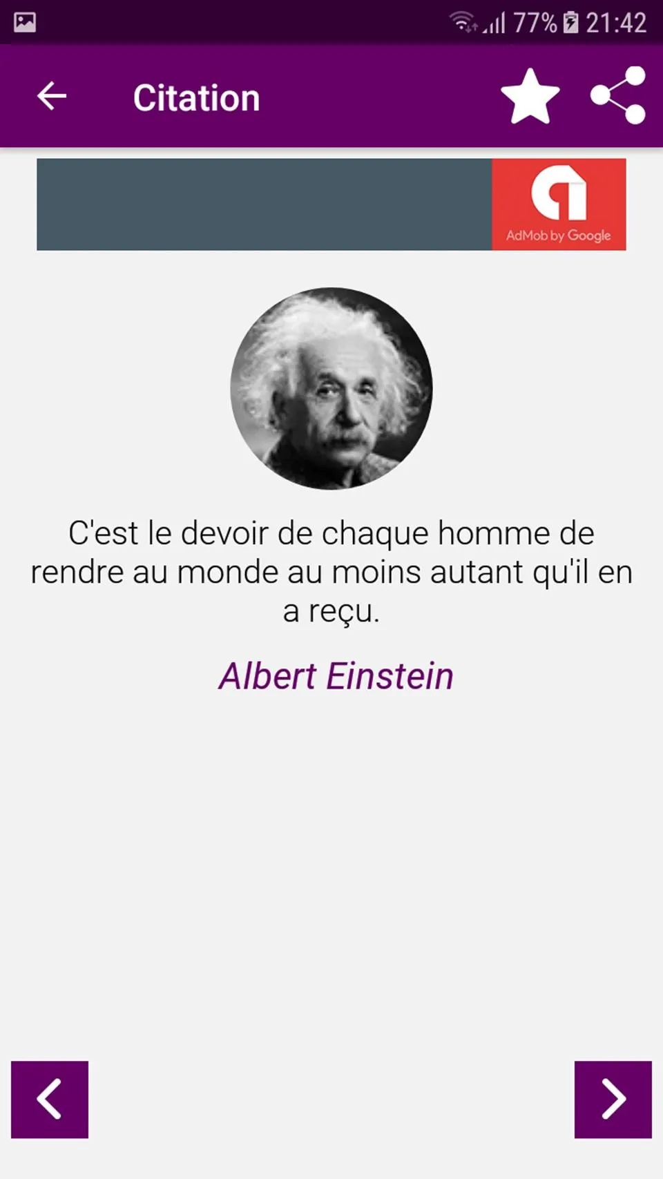 Citations & Proverbes | Indus Appstore | Screenshot