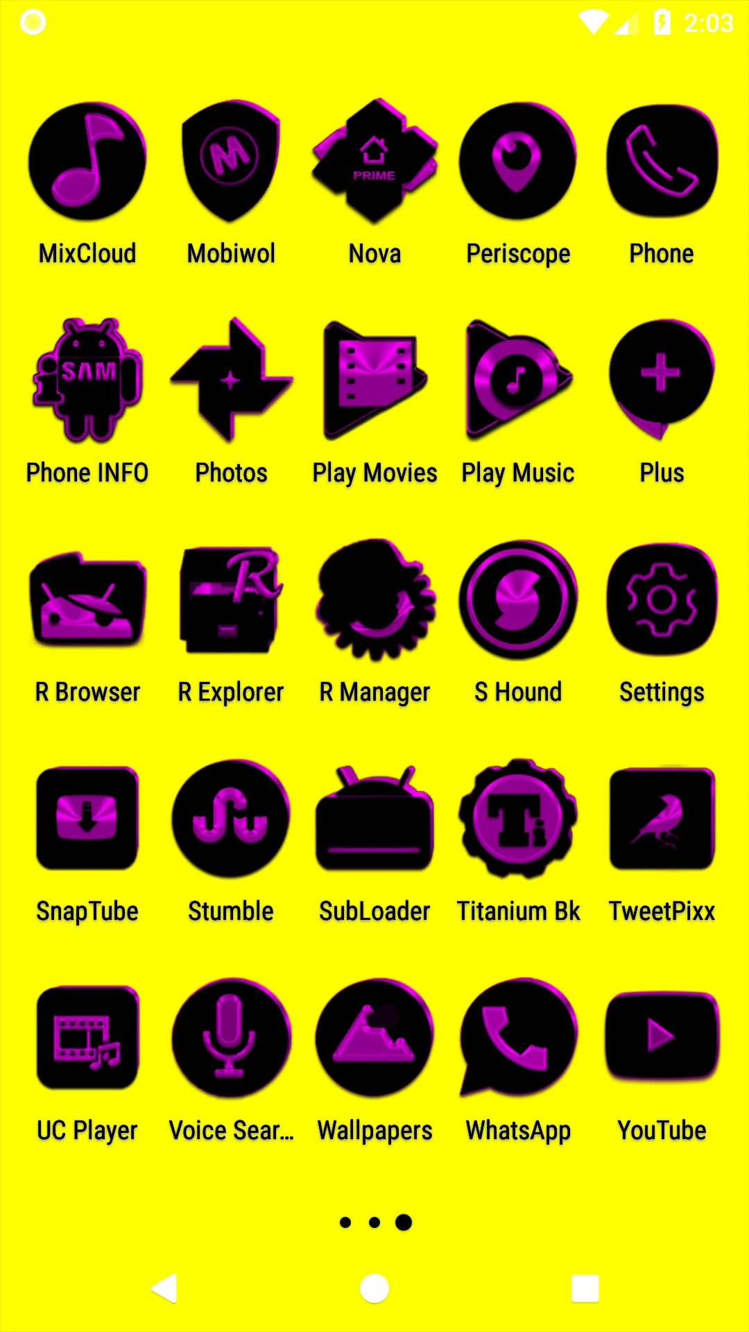 Black and Purple Icon Pack | Indus Appstore | Screenshot