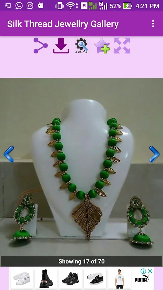 Silk Thread Jewellry Gallery | Indus Appstore | Screenshot