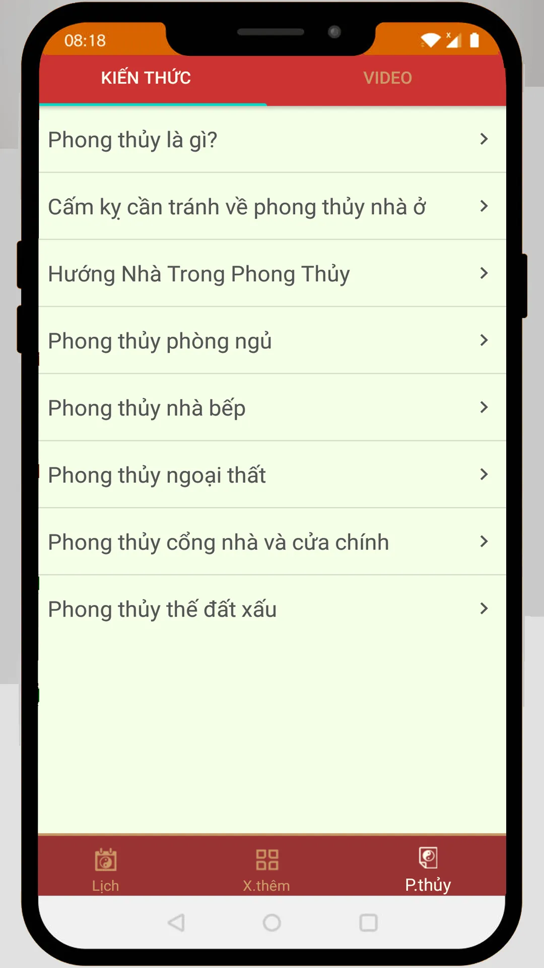 Lịch Phong Thủy | Indus Appstore | Screenshot