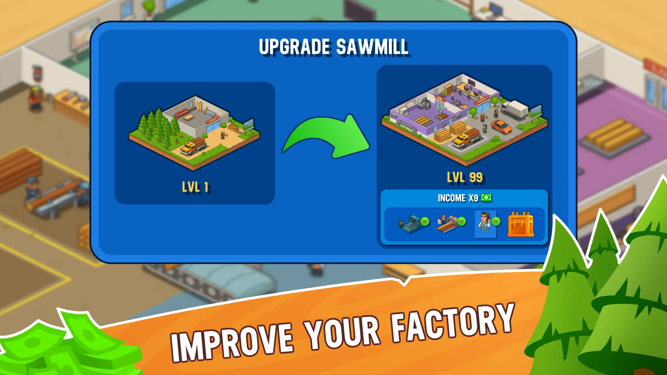 Lumber Inc Tycoon | Indus Appstore | Screenshot