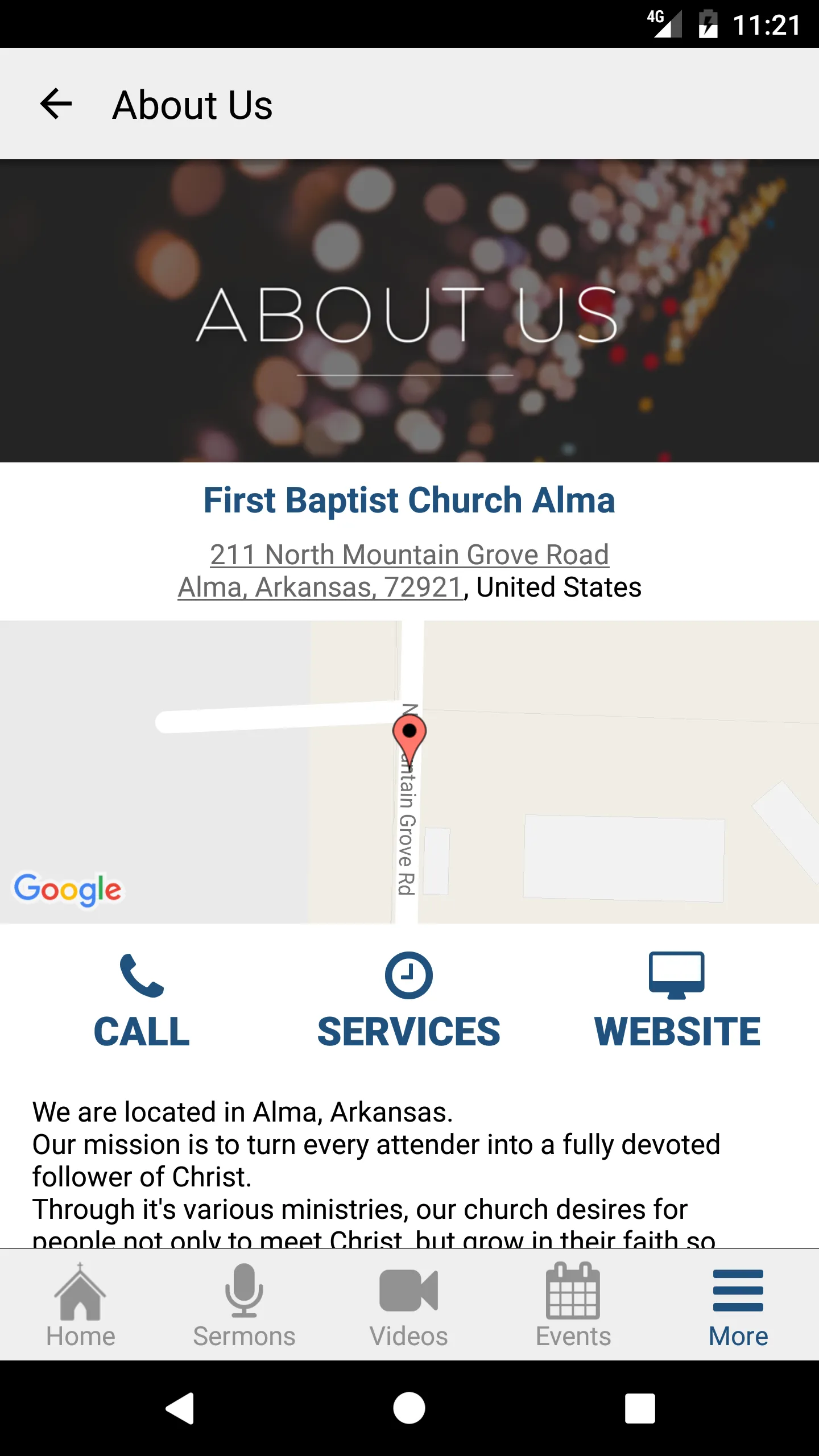 First Baptist Church Alma | Indus Appstore | Screenshot