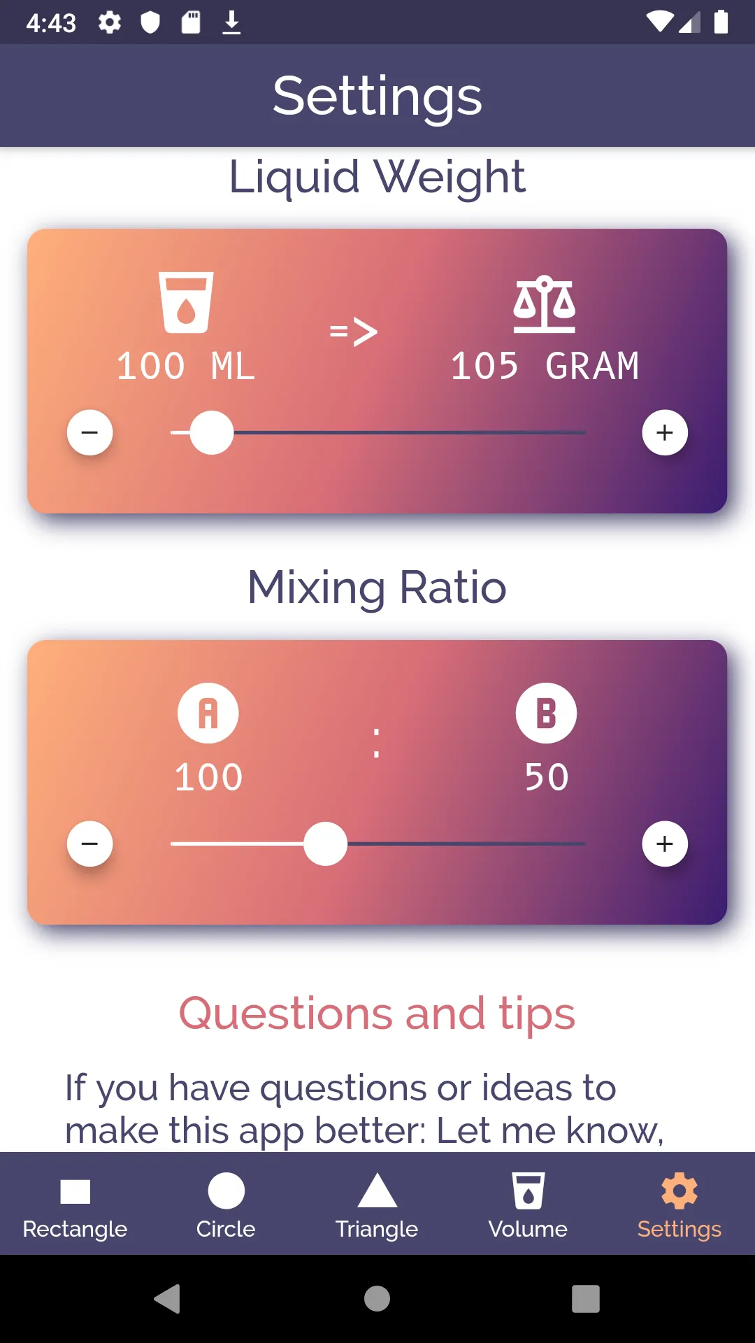 Resin Calculator | Indus Appstore | Screenshot