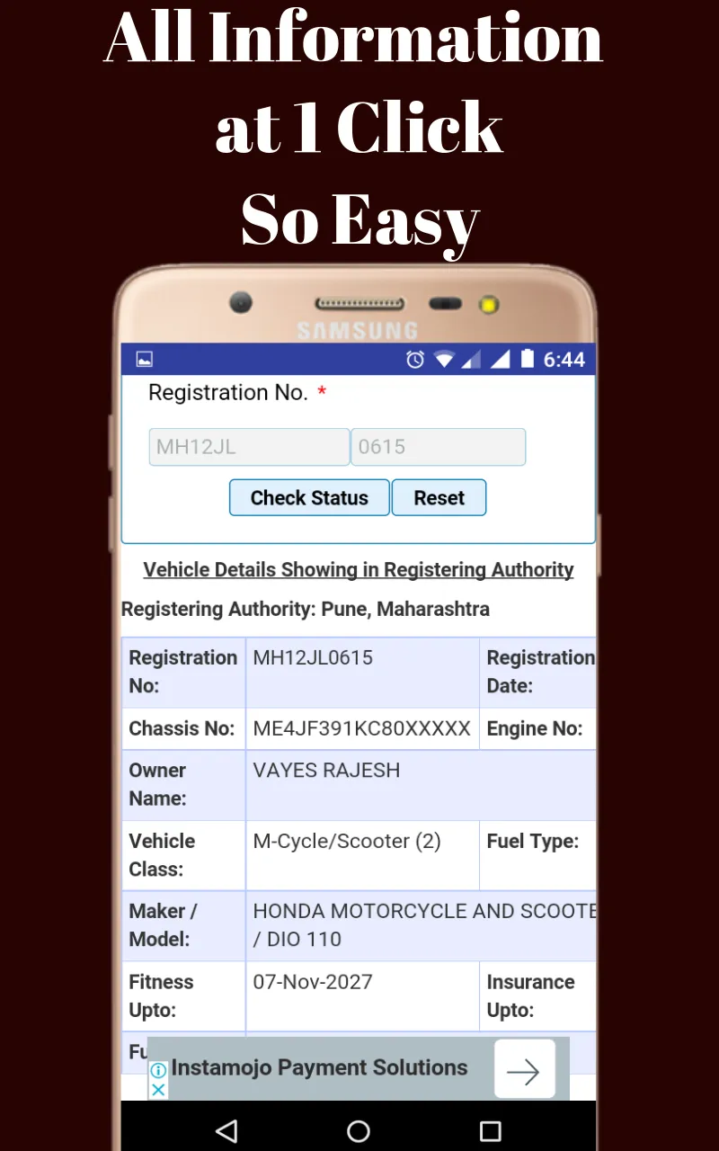 RTO Vehicle Information App | Indus Appstore | Screenshot