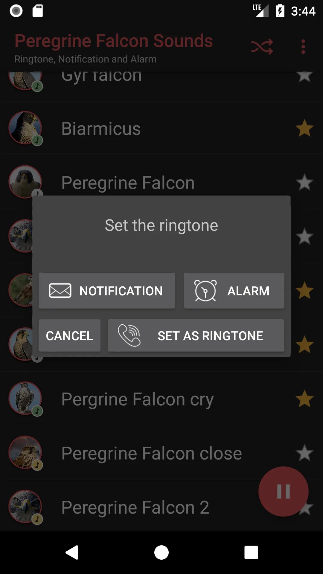 Peregrine Falcon Sounds | Indus Appstore | Screenshot