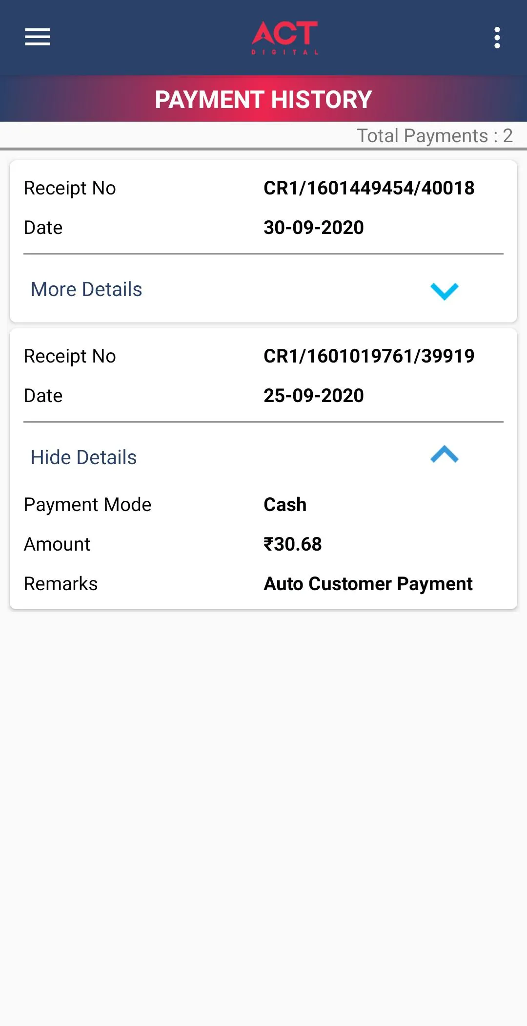 ACT Digital Selfcare | Indus Appstore | Screenshot