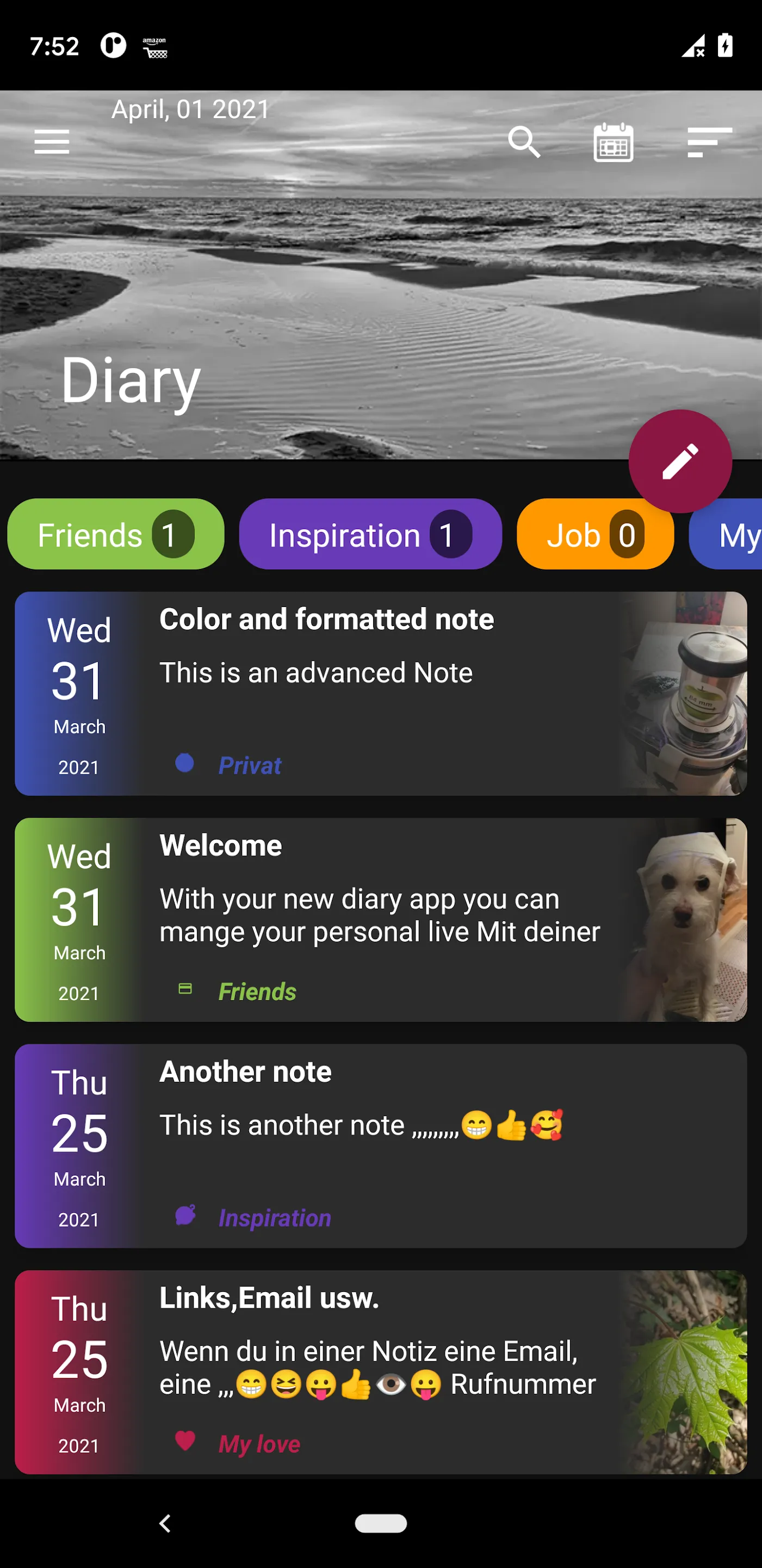 Diary app with lock | Indus Appstore | Screenshot