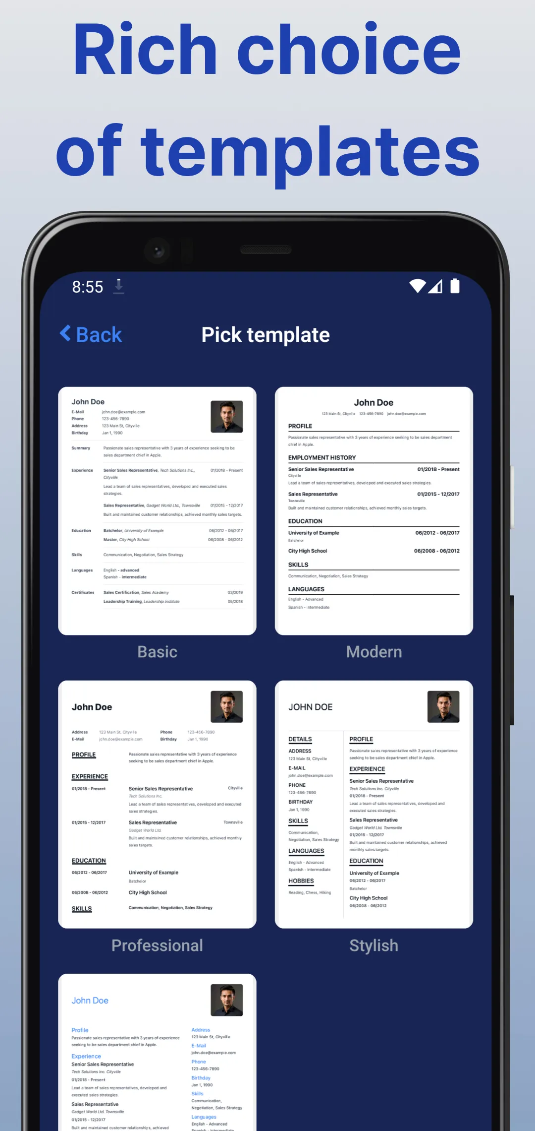 Resume Builder & Cover Letter | Indus Appstore | Screenshot