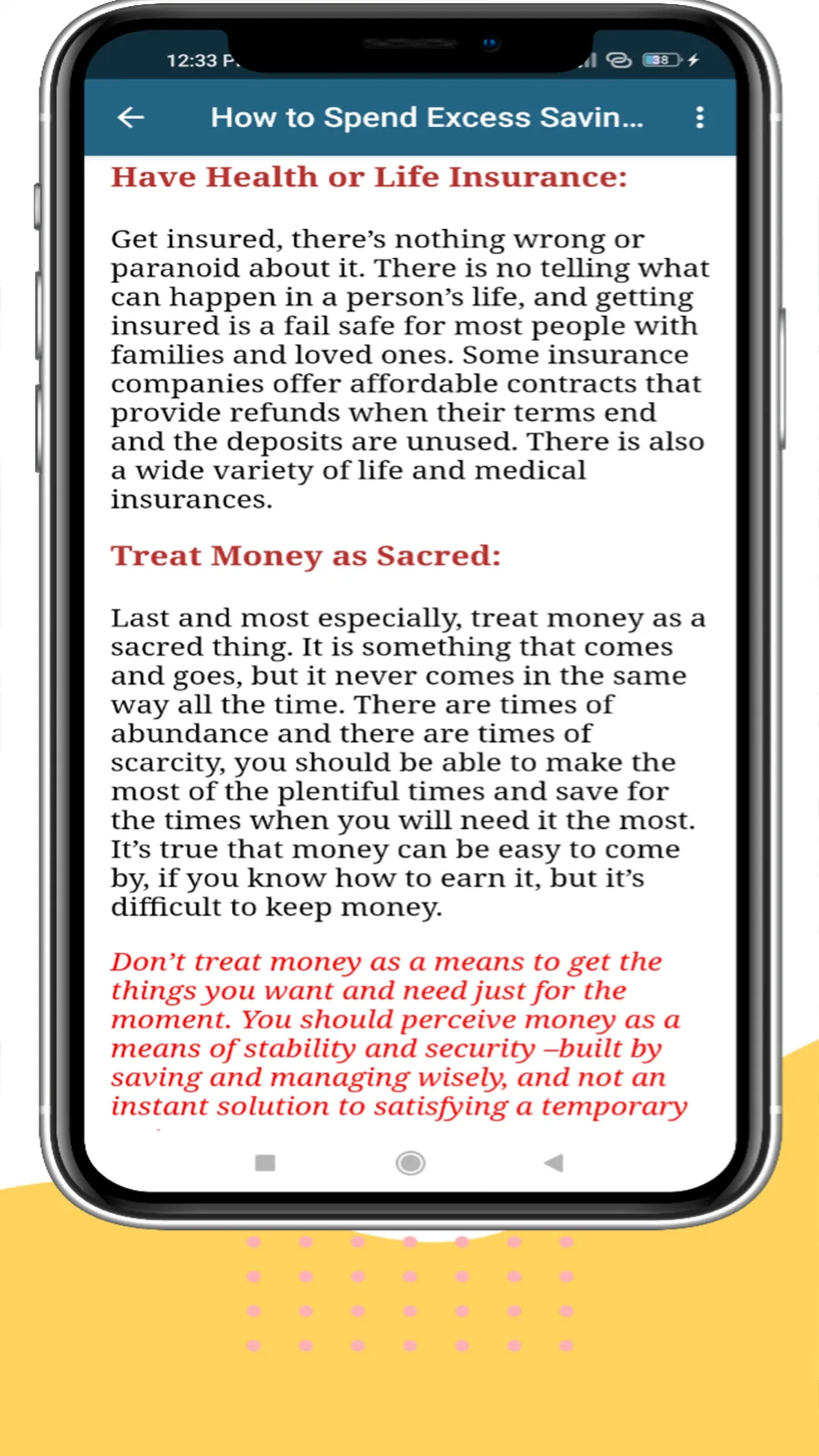 How to Manage Money Tips | Indus Appstore | Screenshot