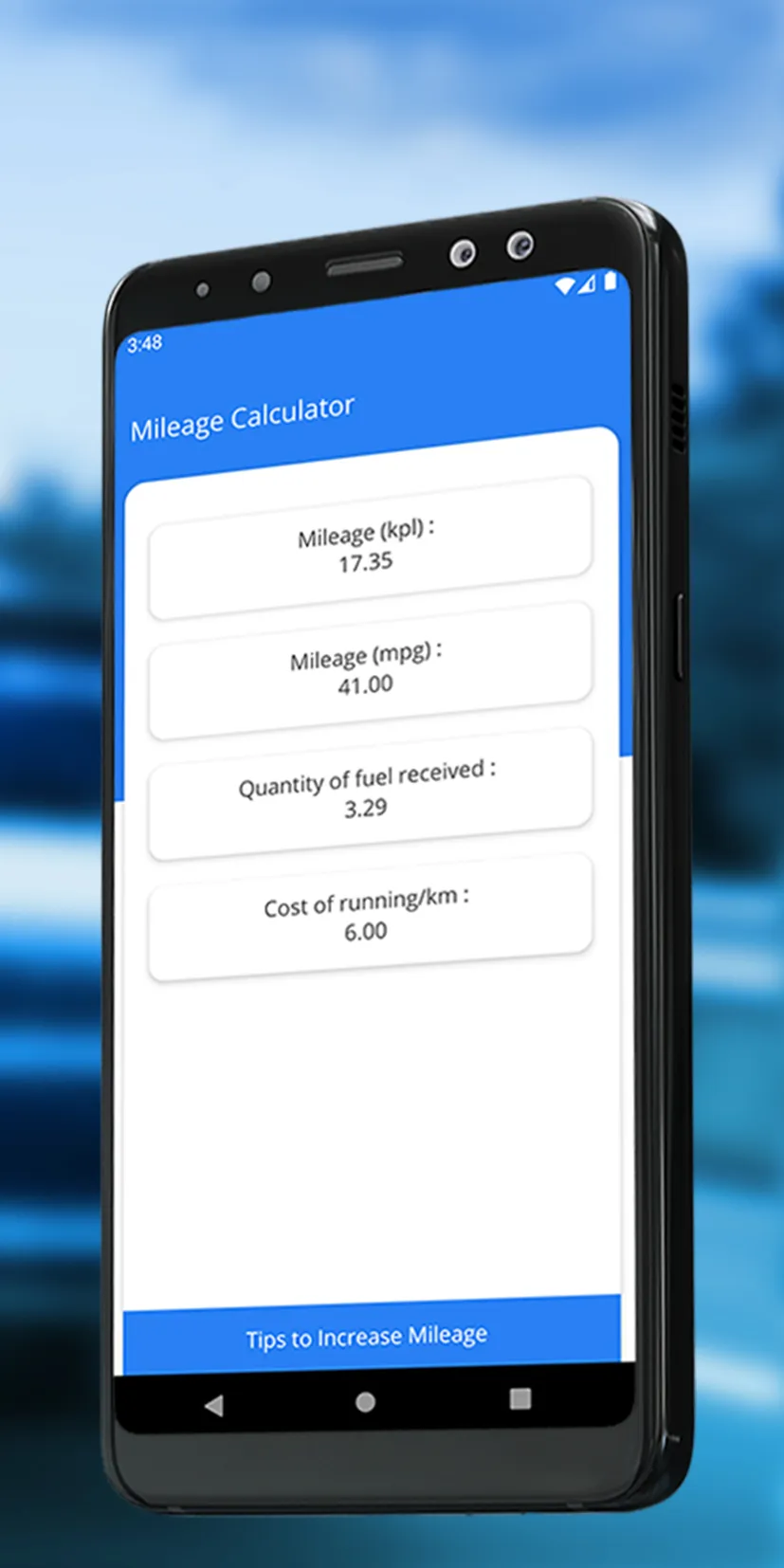 Mileage Calculator | Indus Appstore | Screenshot