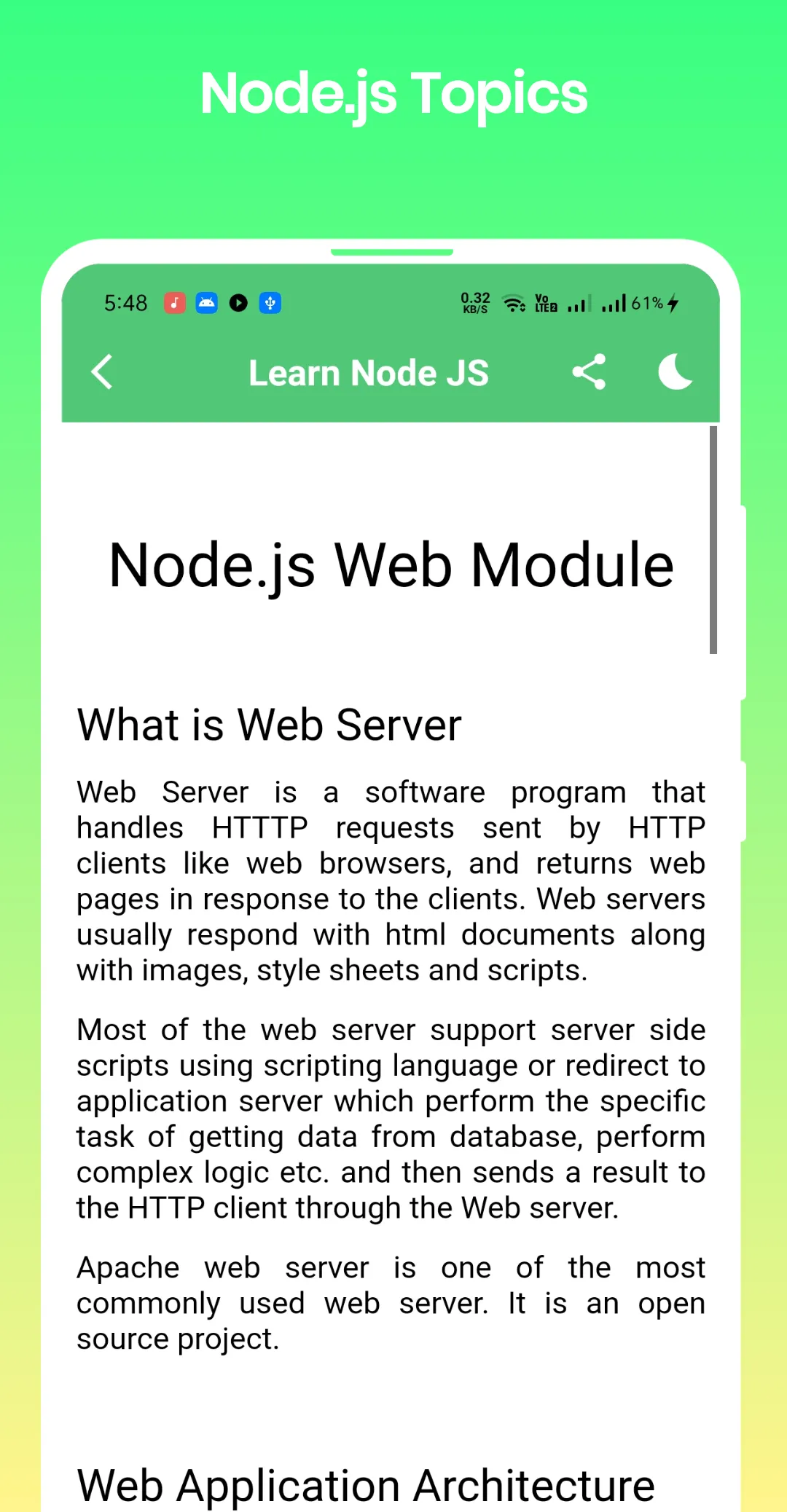 Learn Node JS | Indus Appstore | Screenshot