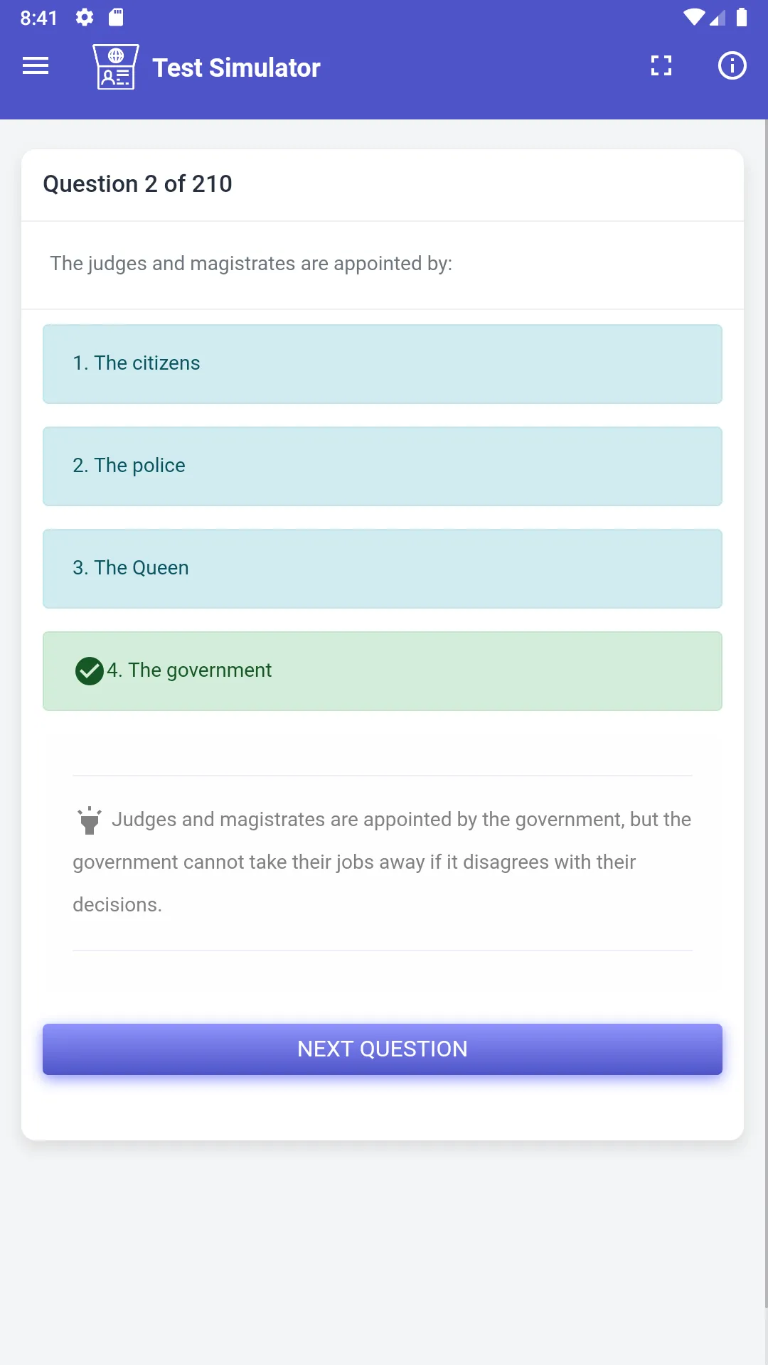 Australian Citizenship Test | Indus Appstore | Screenshot