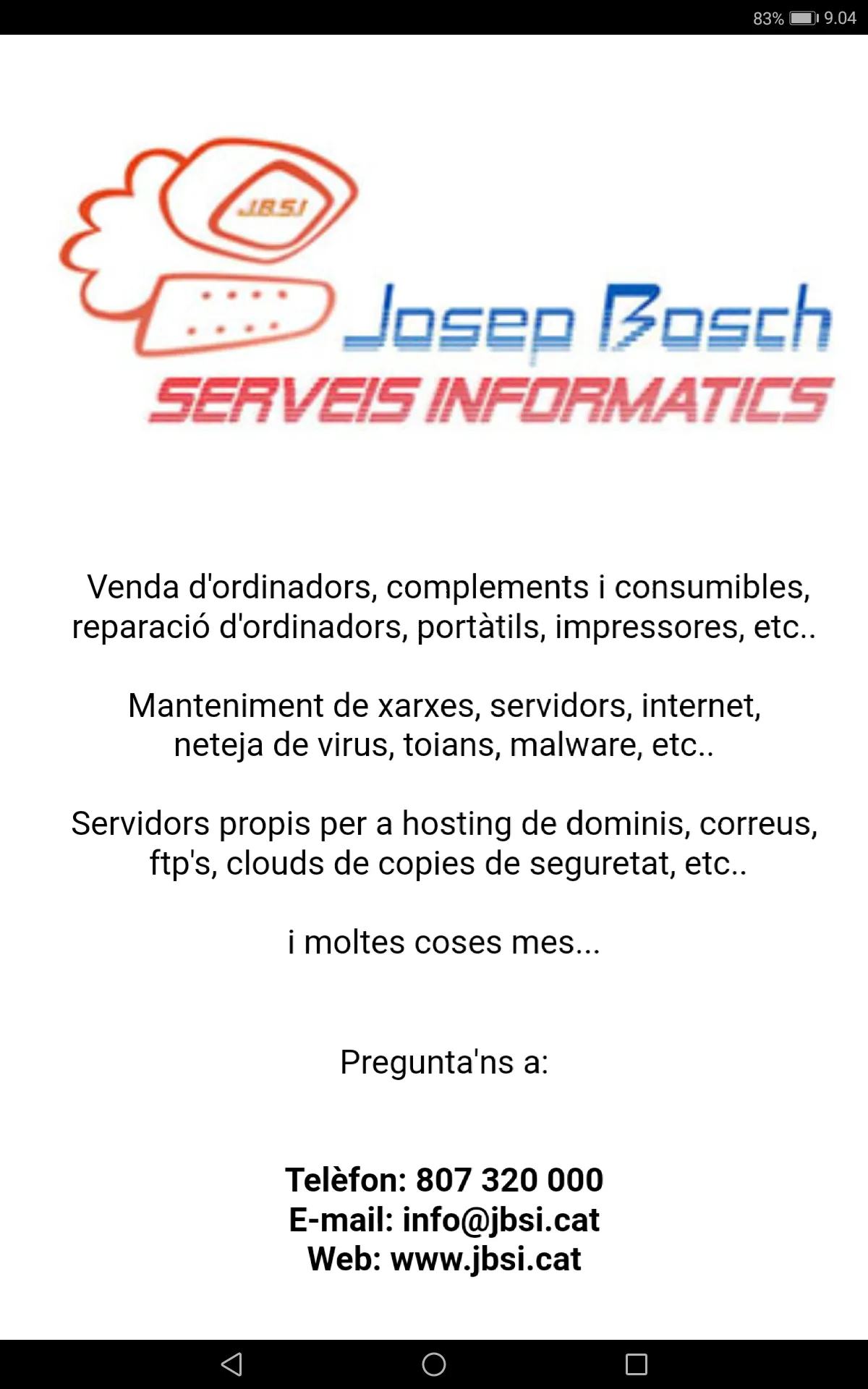 Josep Bosch - Serveis Informàt | Indus Appstore | Screenshot