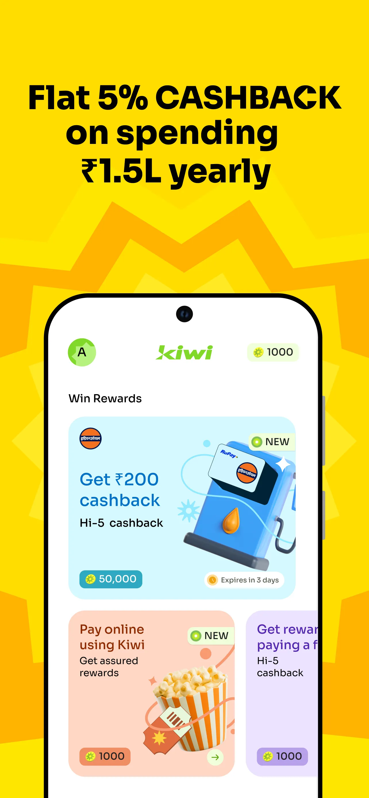 Kiwi: UPI Credit Card, Rewards | Indus Appstore | Screenshot