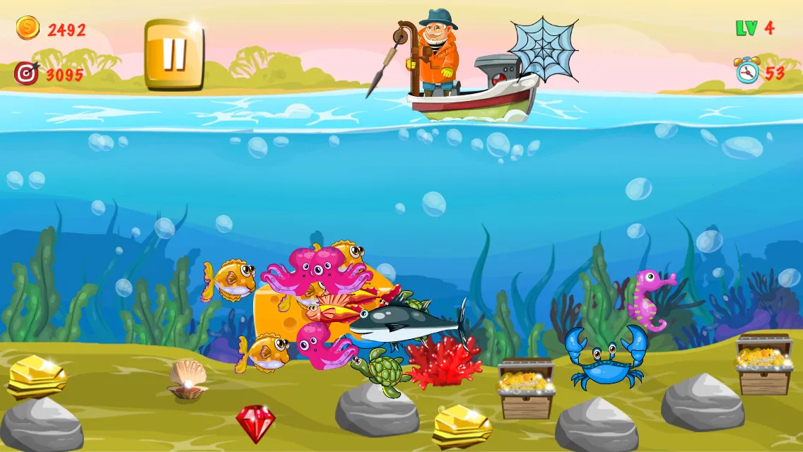 Gold miner, Fishing, gold rush | Indus Appstore | Screenshot