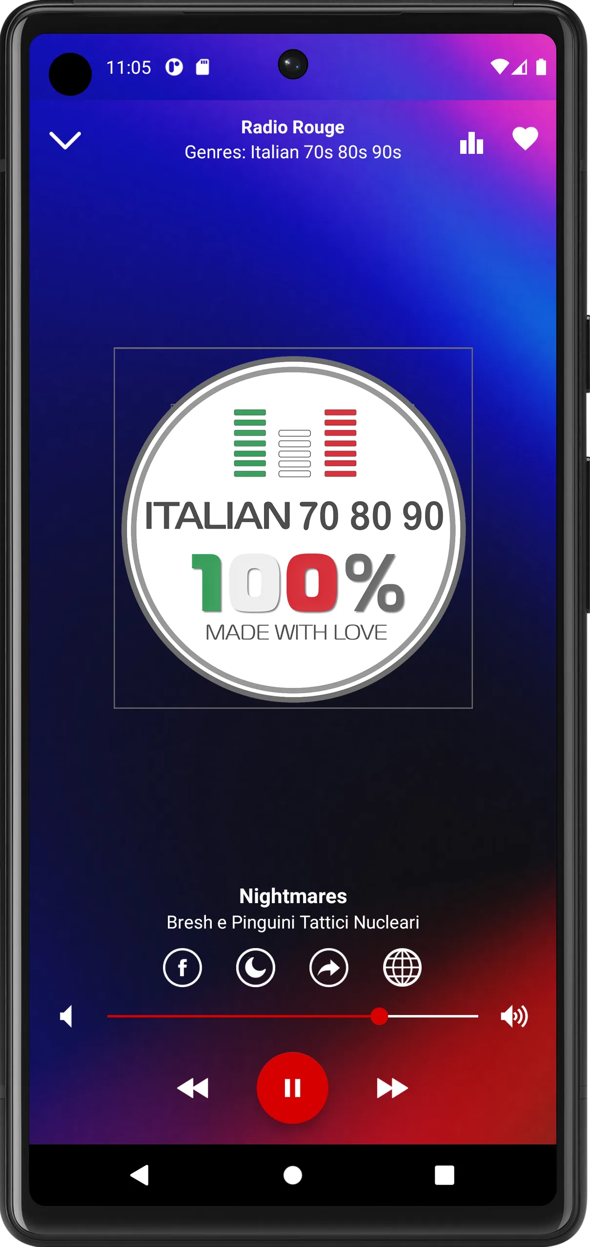 Radio Rouge Italy | Indus Appstore | Screenshot