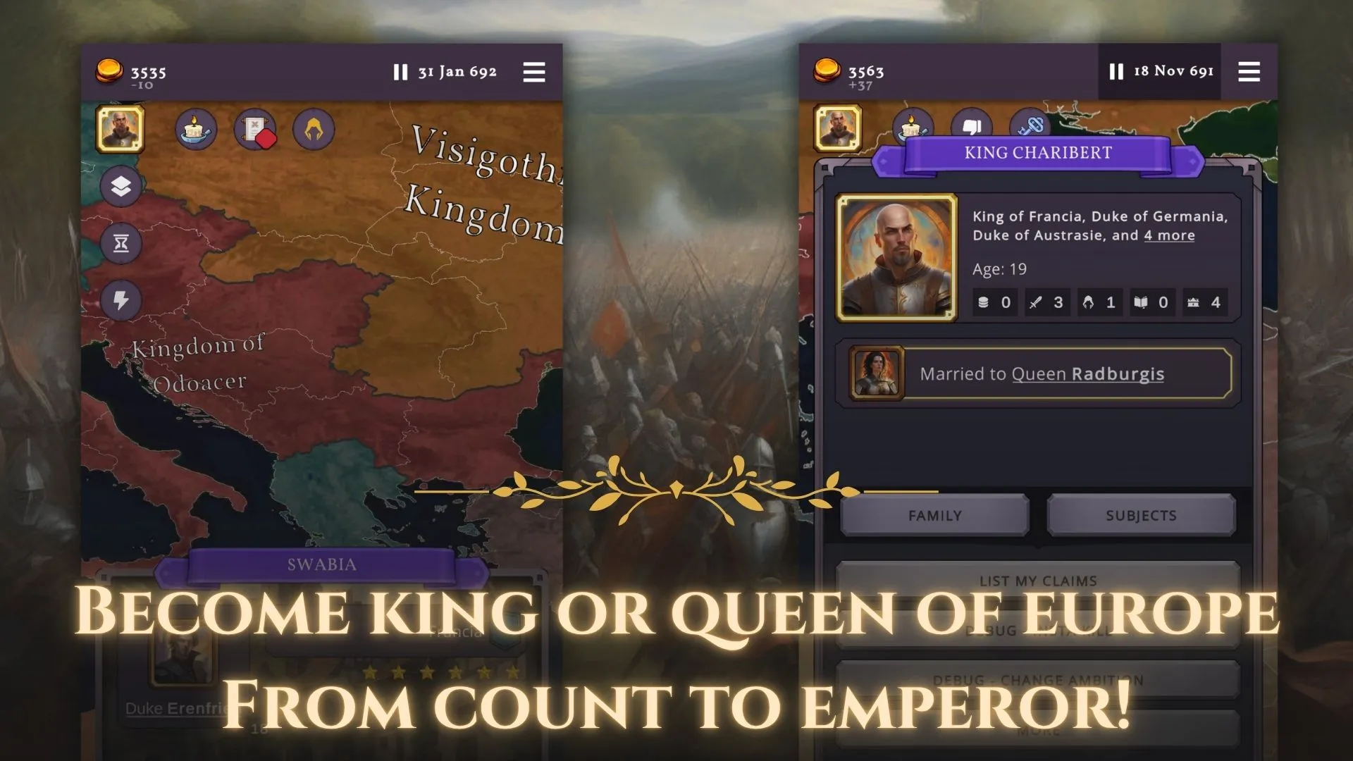 Clovis Medieval Grand Strategy | Indus Appstore | Screenshot