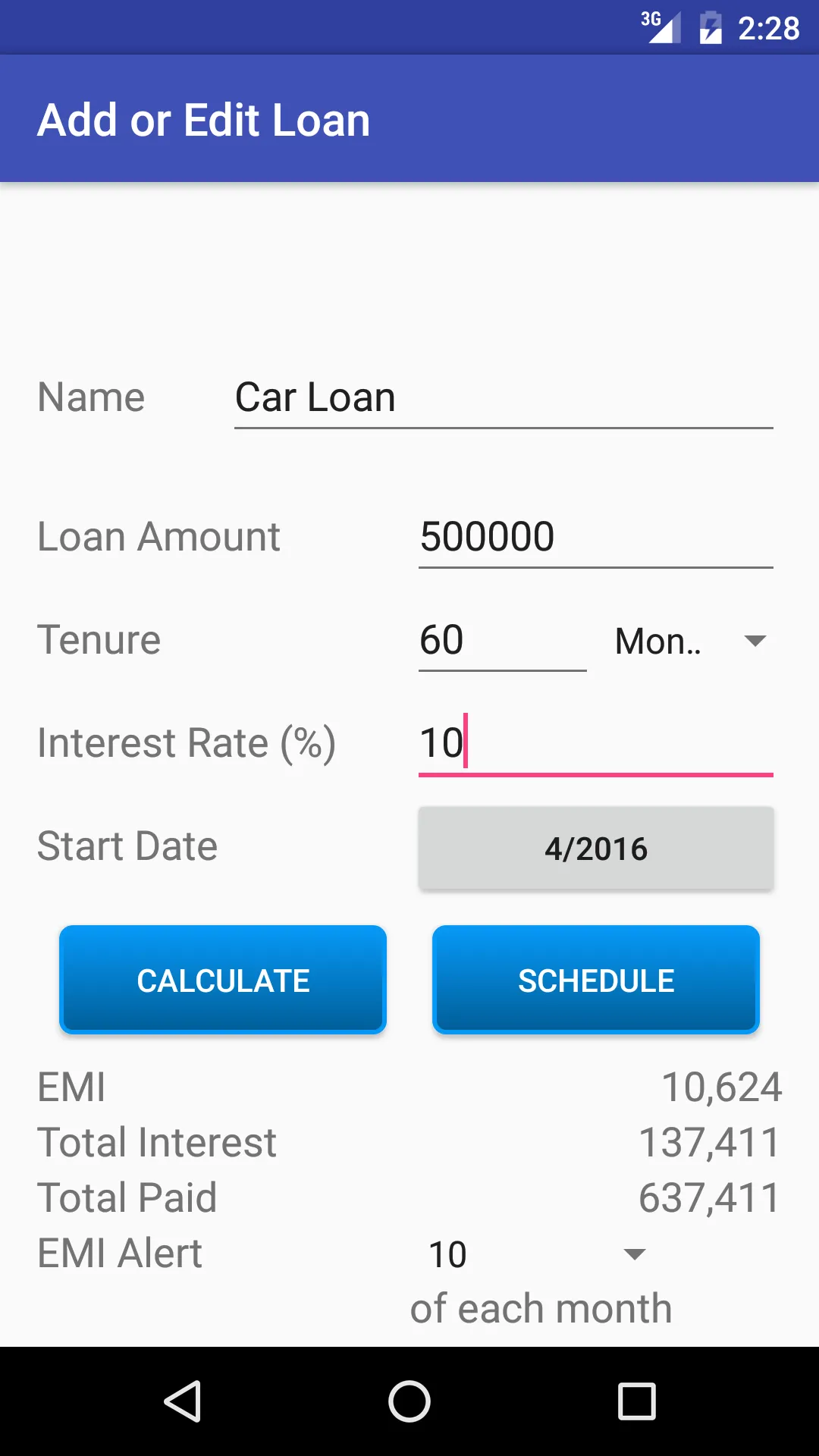 Personal Financial Diary | Indus Appstore | Screenshot