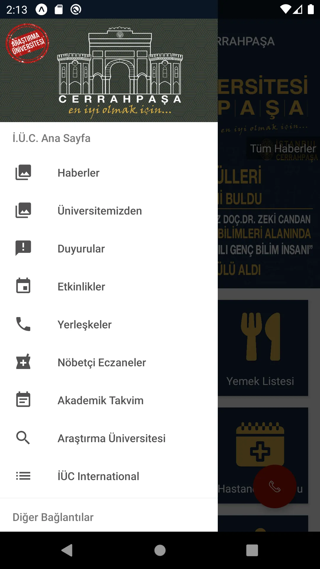 İÜ – Cerrahpaşa Mobil | Indus Appstore | Screenshot