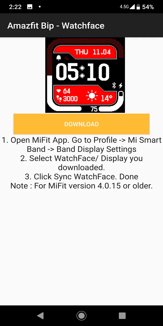 Amazfit Bip /S/U - WatchFaces | Indus Appstore | Screenshot