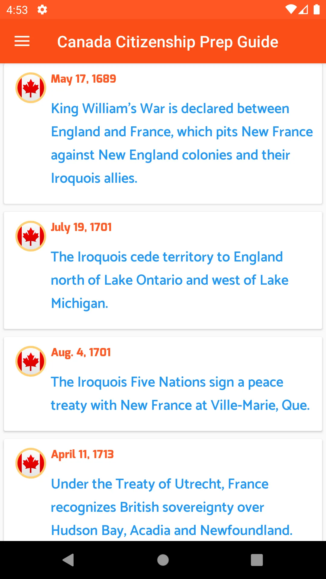 Canada Citizenship Prep Guide | Indus Appstore | Screenshot