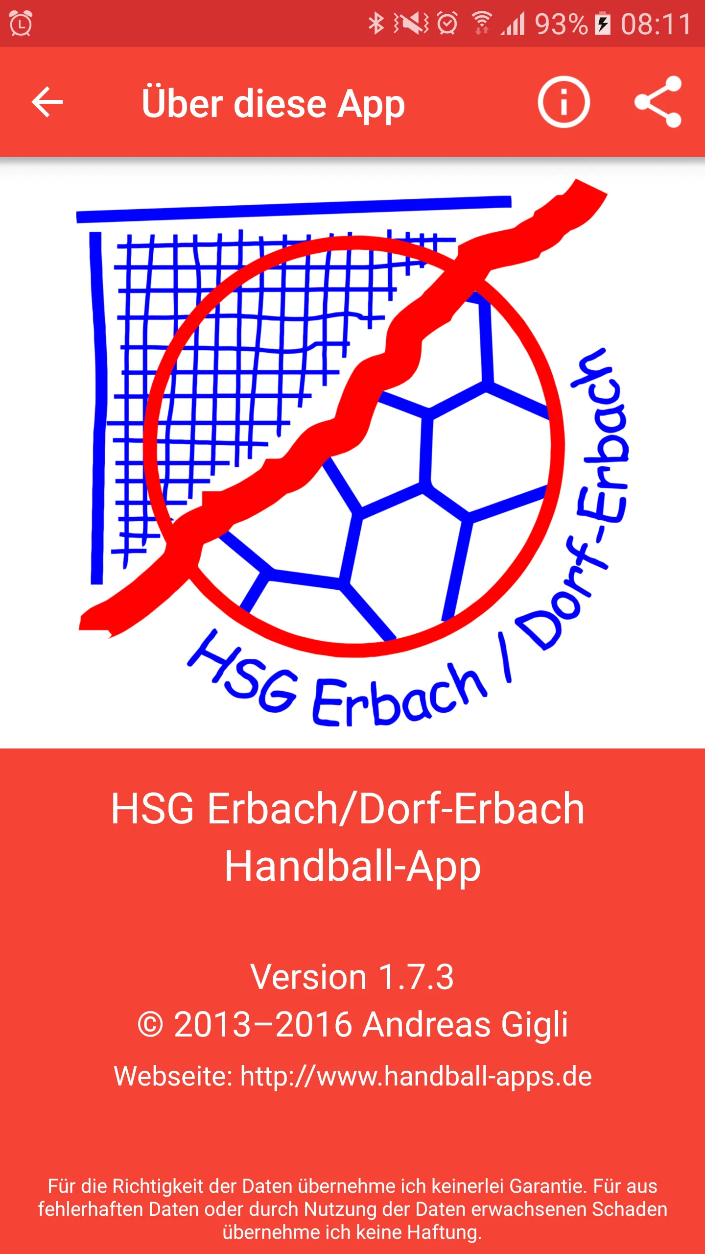 HSG Erbach/Dorf-Erbach | Indus Appstore | Screenshot